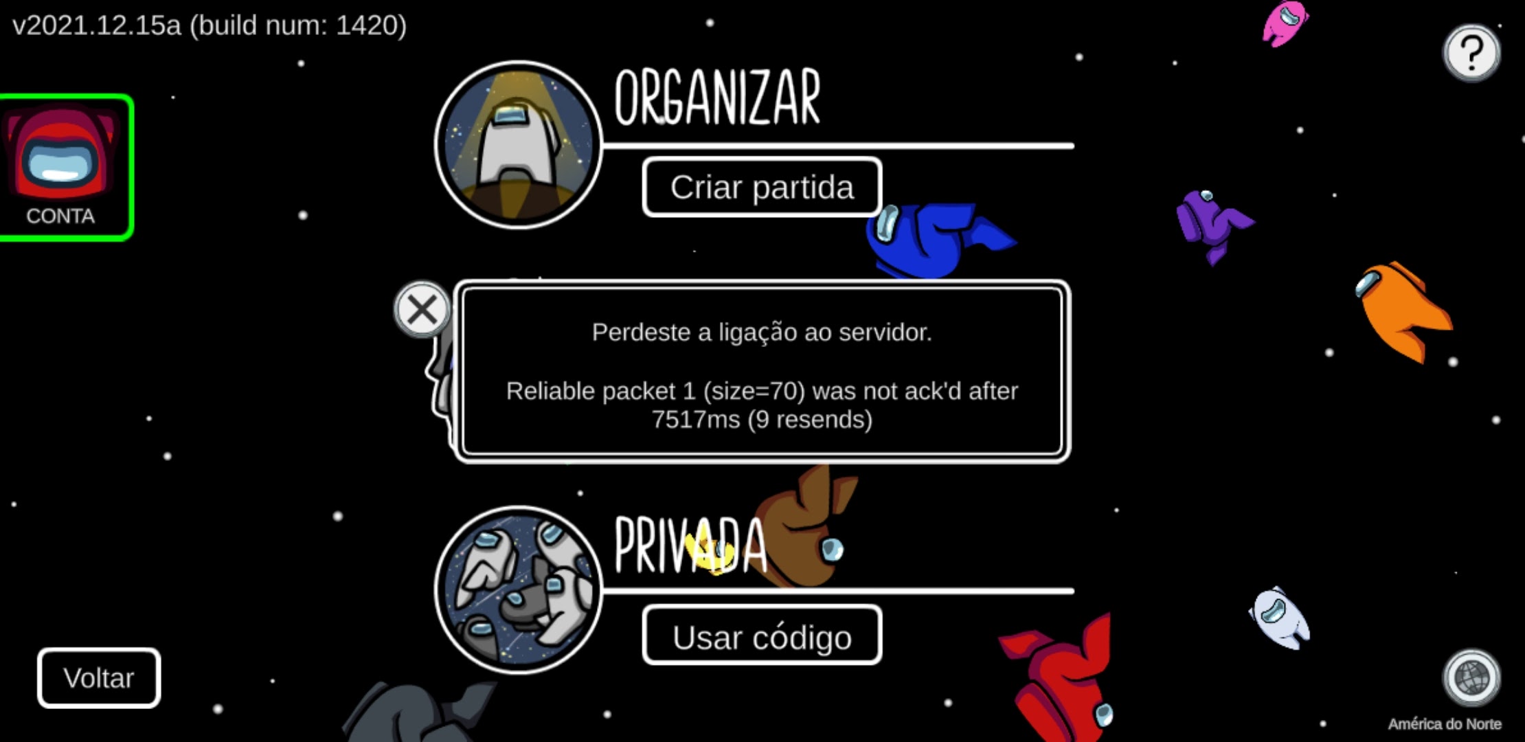 Como resolver o bug, da mesma conta iniciou o jogo em um dispositivo  diferente! 