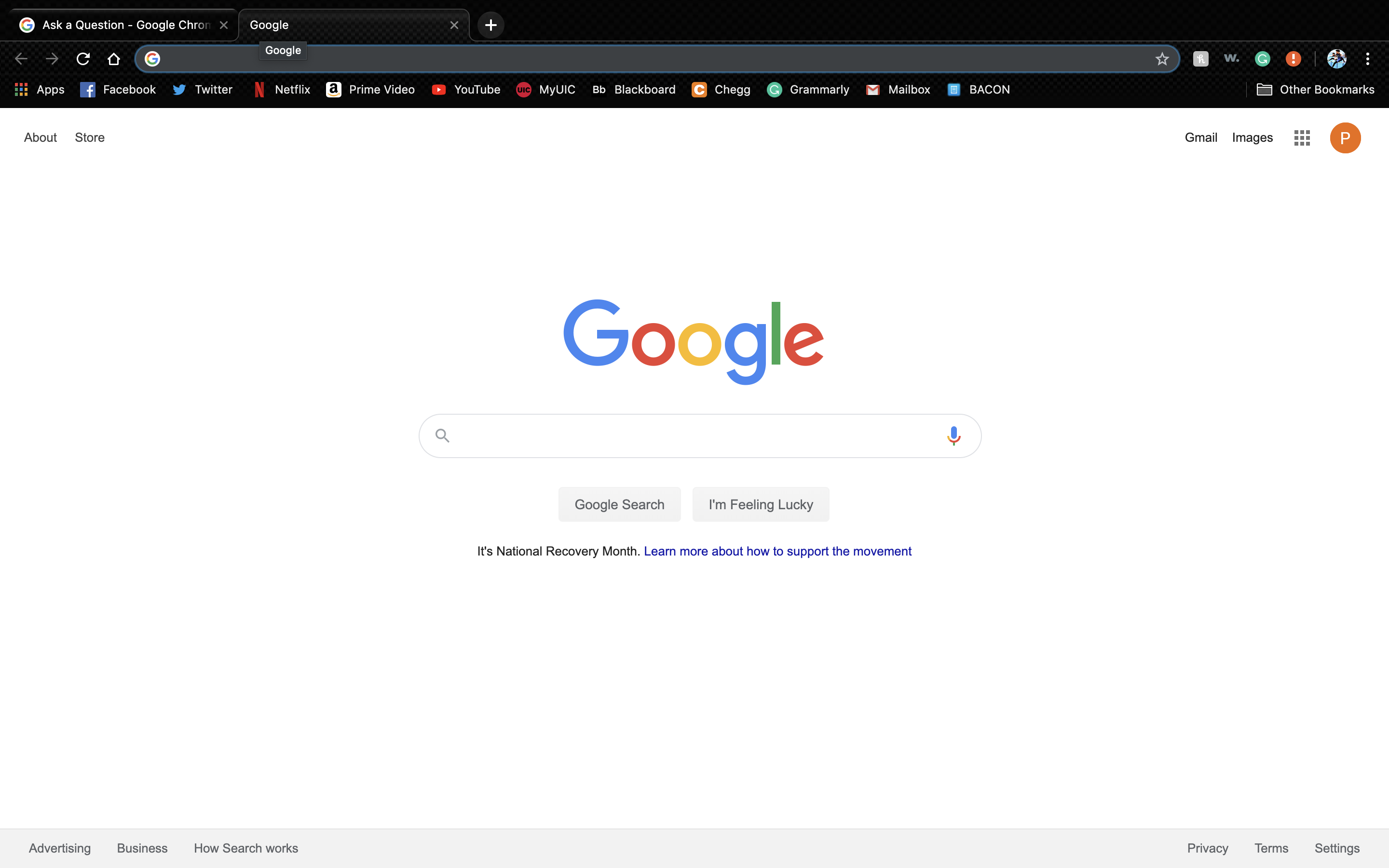 how do i restore the home page on google chrome for mac