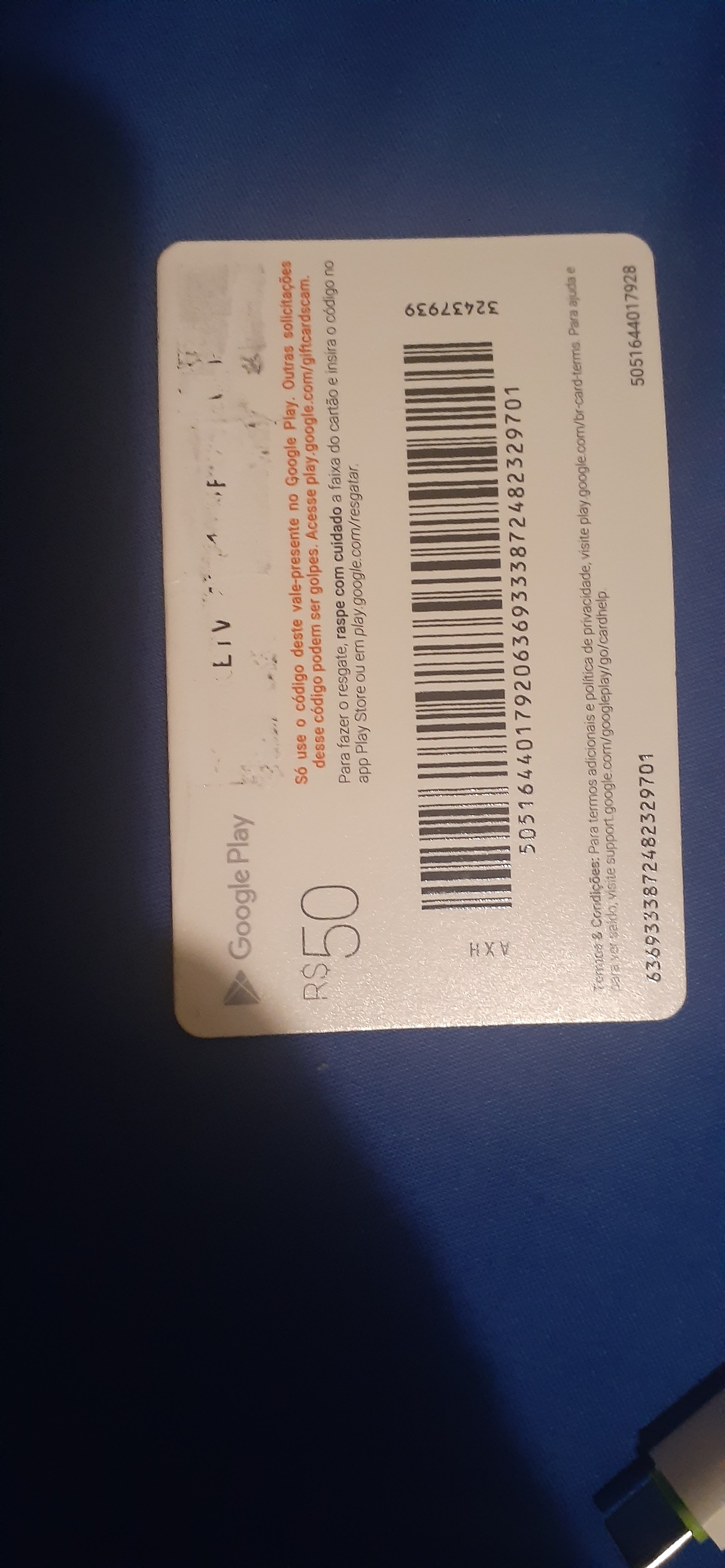 R$25 Gift Card Google Play - Código Digital na Loja Oliz