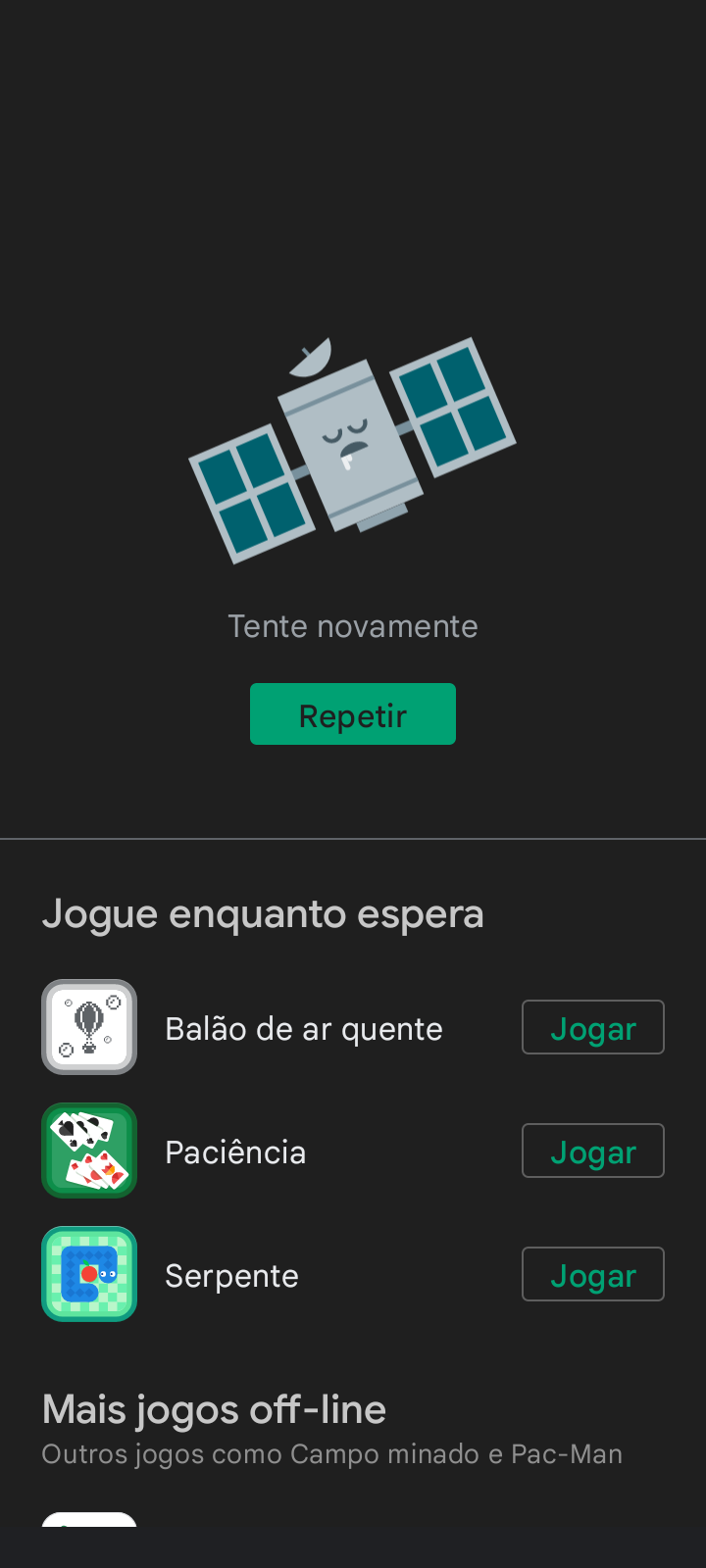 Boa noite, estou tentando instalar o jogo porém aparece um erro de  instalação ao final - Comunidade Google Play