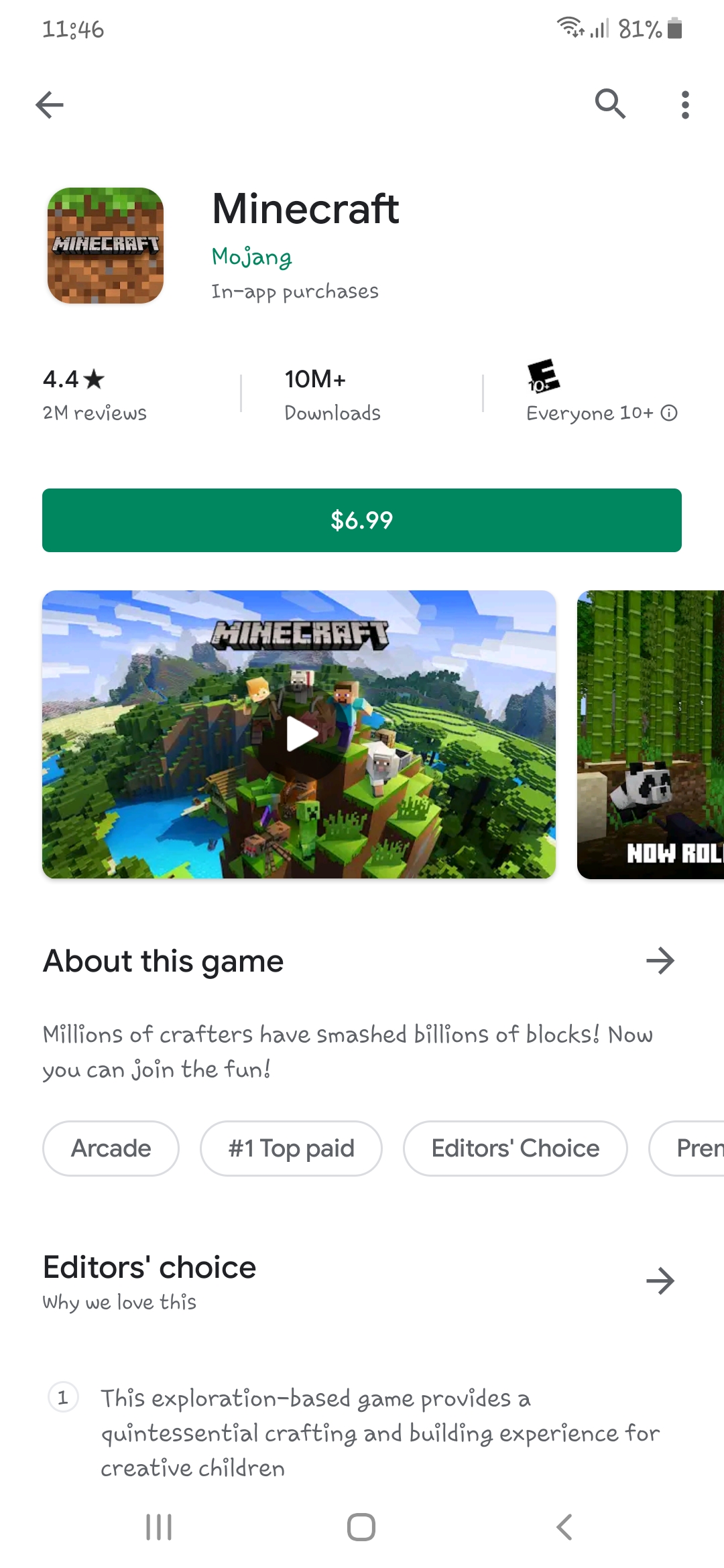 Minecraft refund: says refunded on google play store but I havent got the  money back - Google Play Community