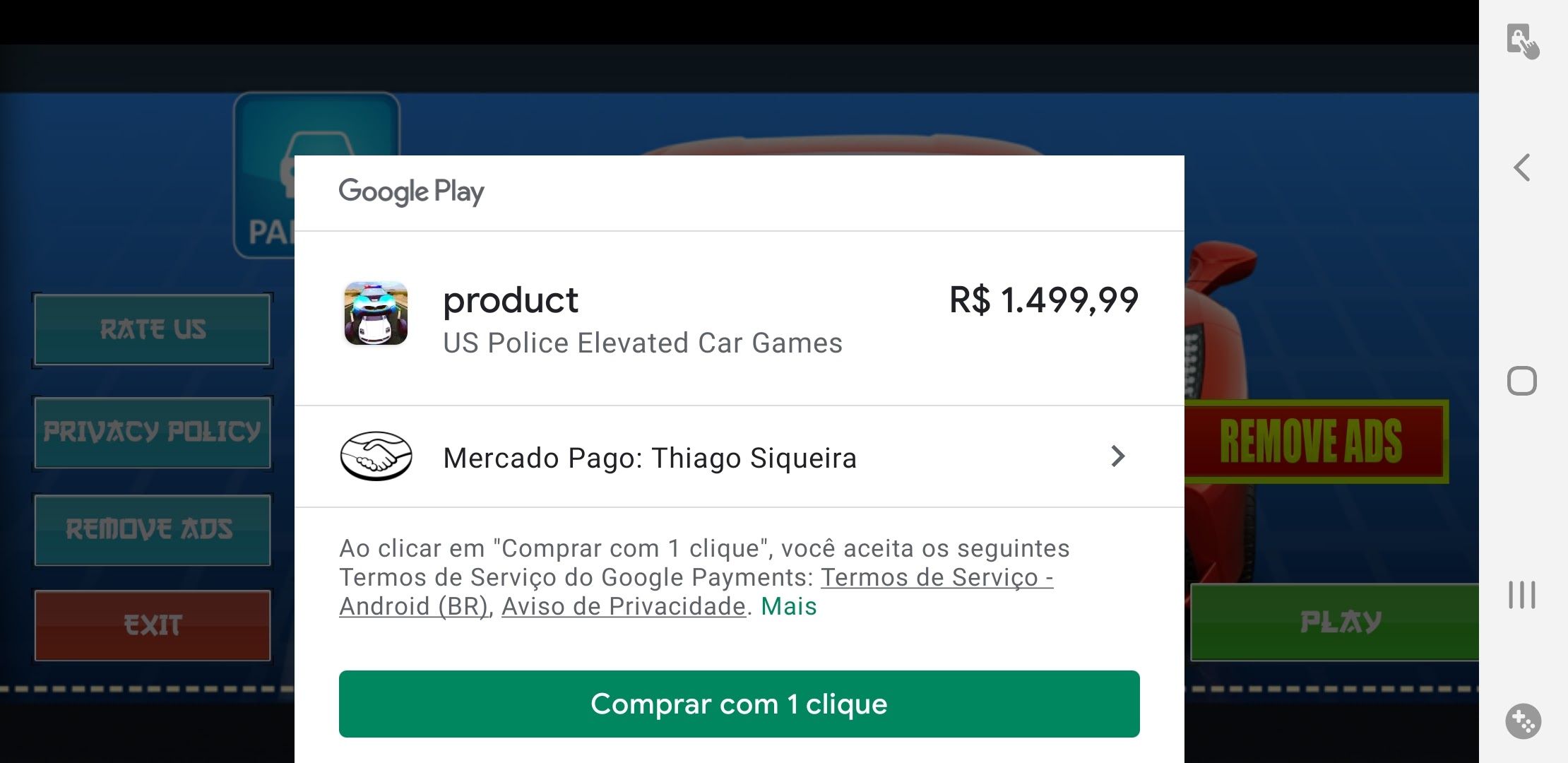 quero desabilitar o comprar com 1 clique para pagar a compra de robux  apenas com 1 clique - Comunidade Google Play