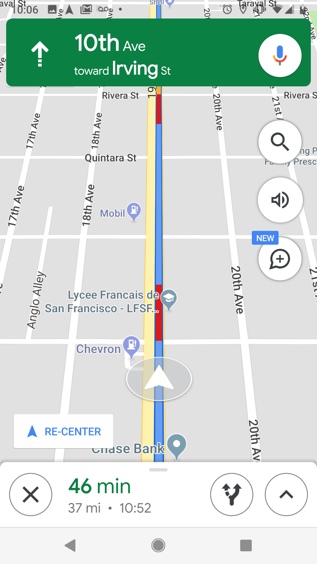 Landscape driving navigation is off-center on my first-gen Pixel. Disorienting and disappointing 