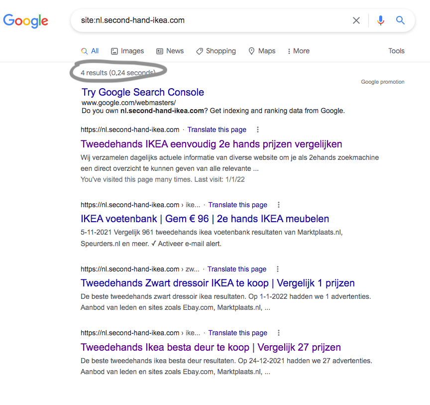 Big in amount of shown indexed pages VS SC Google Search Central Community