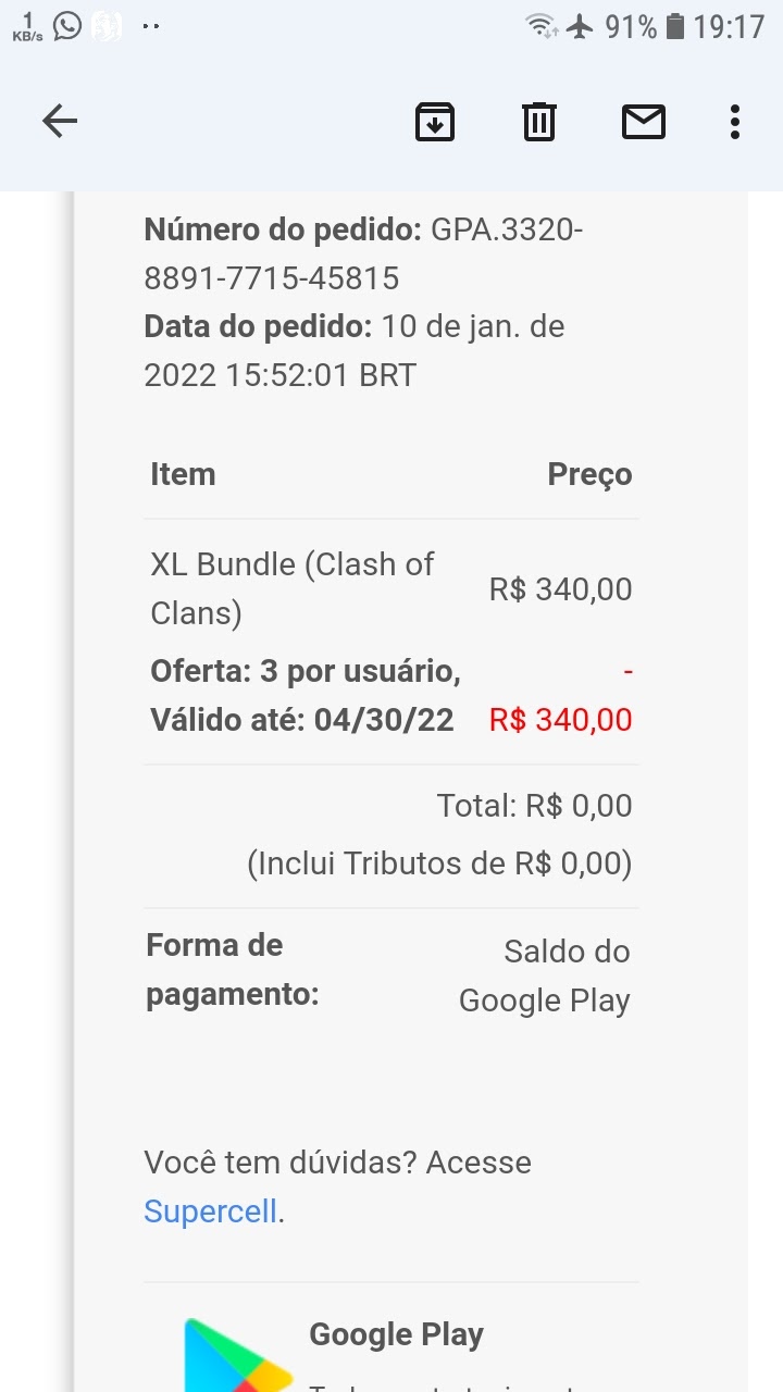 R$25 Gift Card Google Play - Código Digital na Loja Oliz