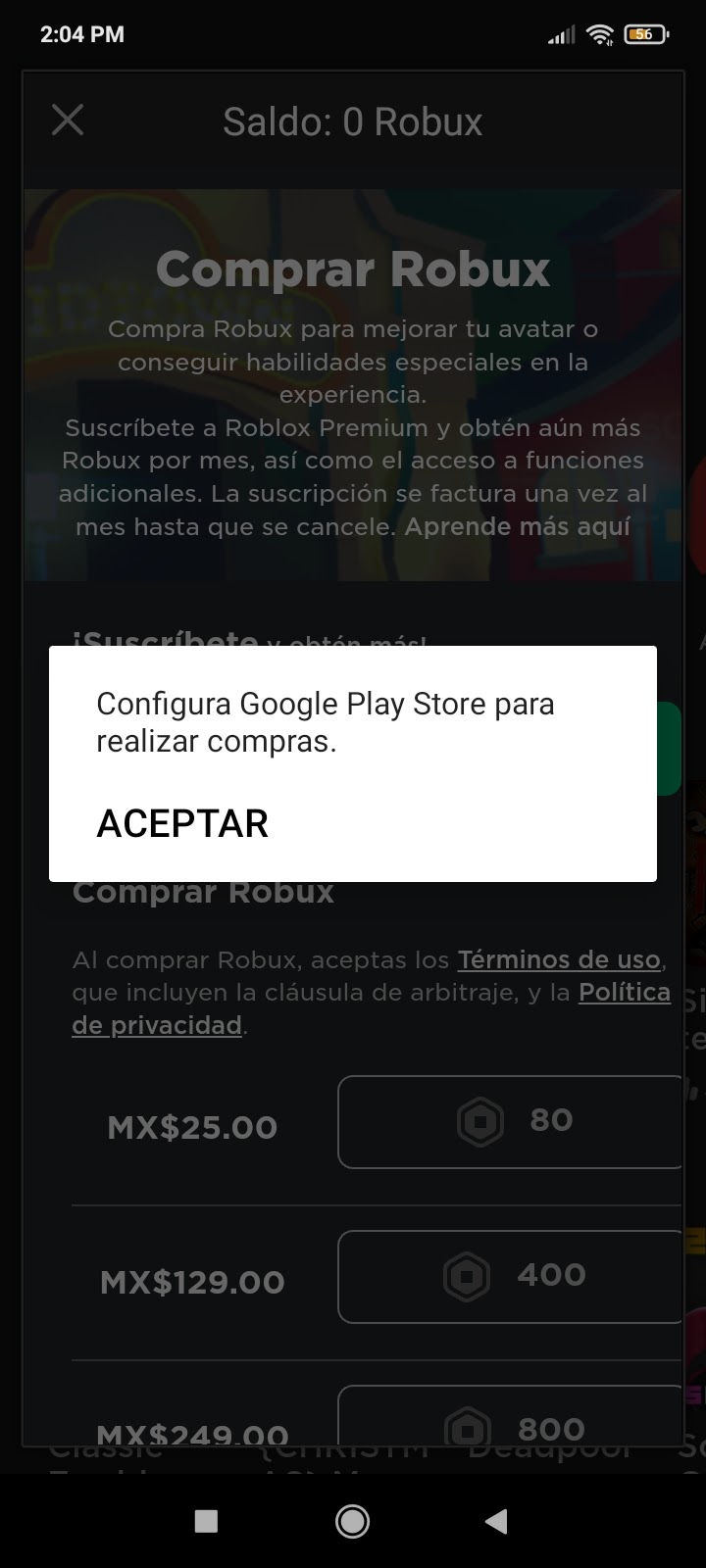 Configuración de Google play al comprar robux - Comunidad de Google Play