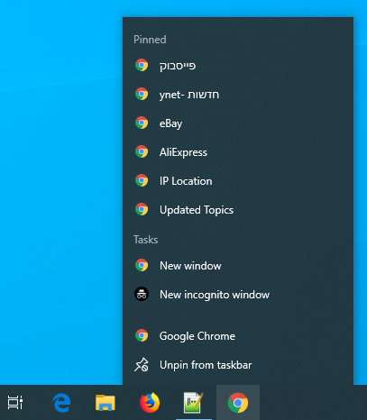 Lost Jumplist On Taskbar Google Chrome Community