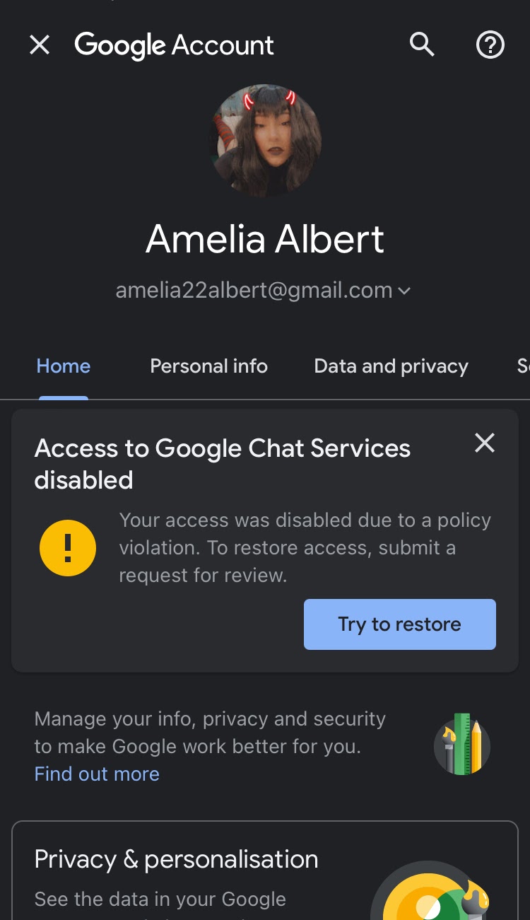 Google open gmail to how chat in Get started