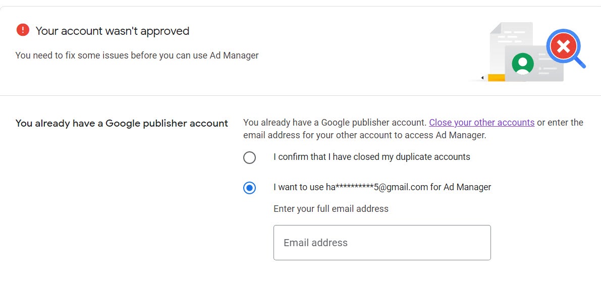 How to close duplicate ad manager account Google Ad Manager