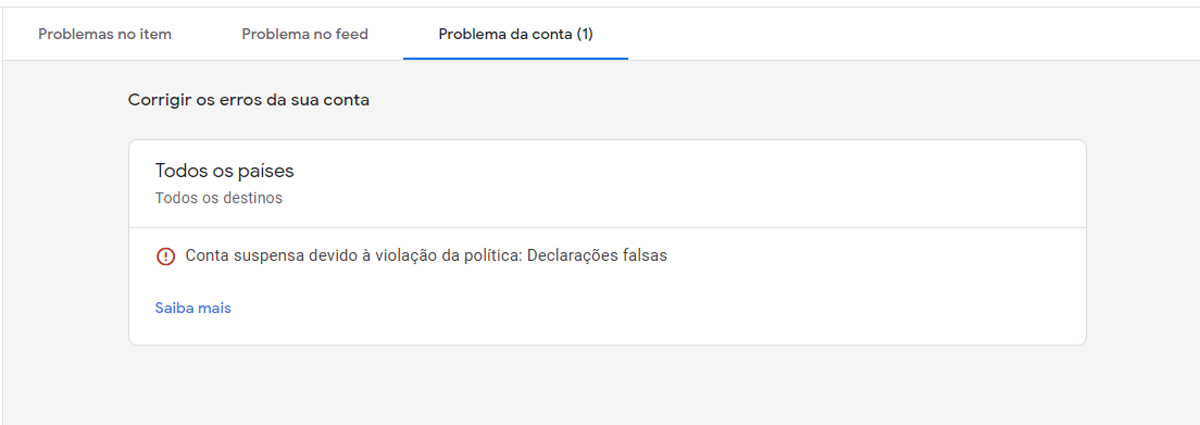 Conta Suspensa do Merchant Center - Comunidade Google Ads