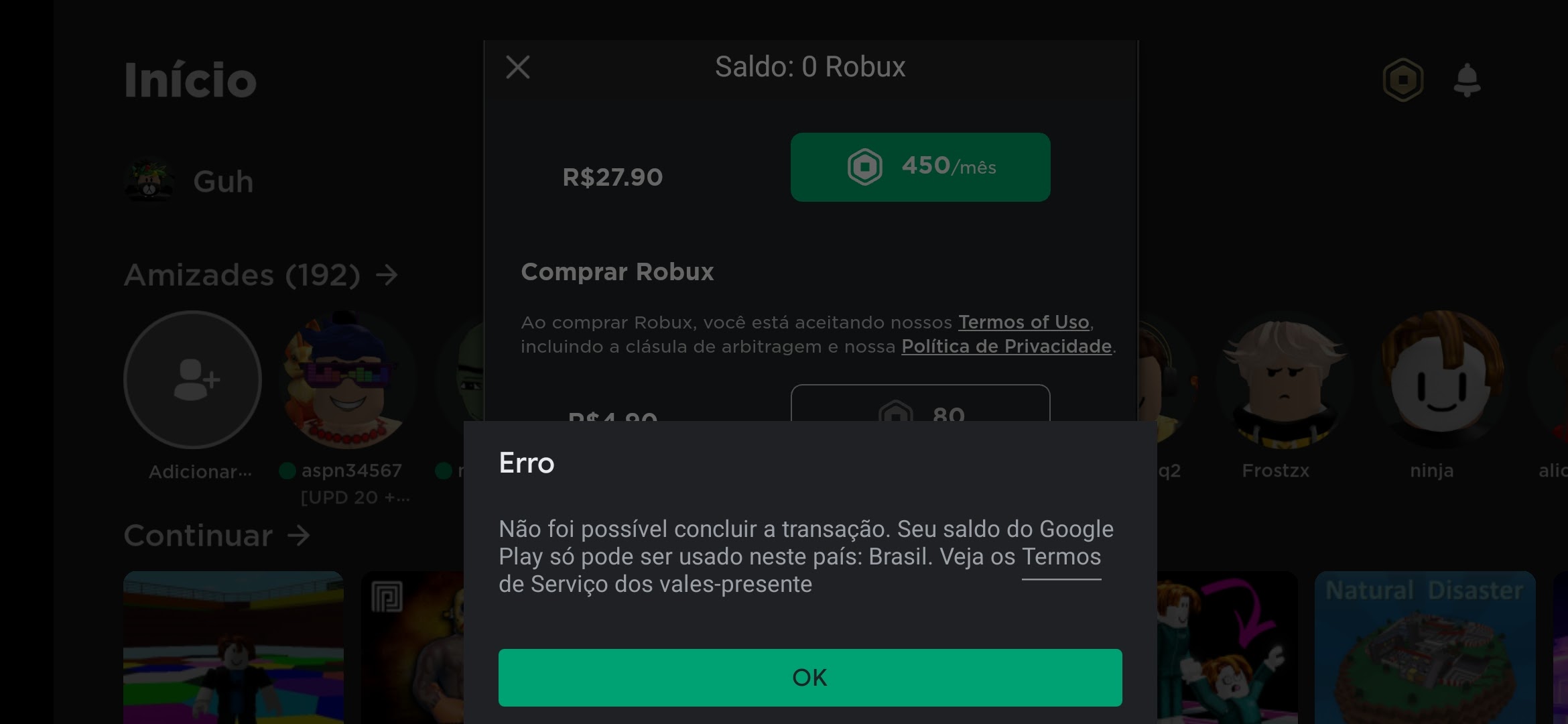 ERRO AO CRIAR UMA CONTA NO ROBLOX! [RESOLVIDO] 