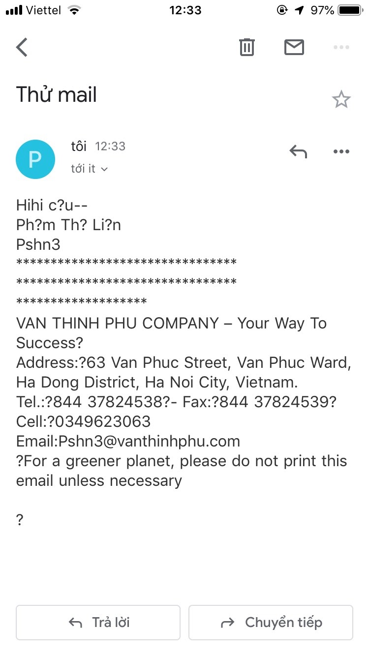 LỖI FONT CHỮ TRONG EMAIL APP GMAIL TRÊN IPHONE - Cộng đồng Gmail