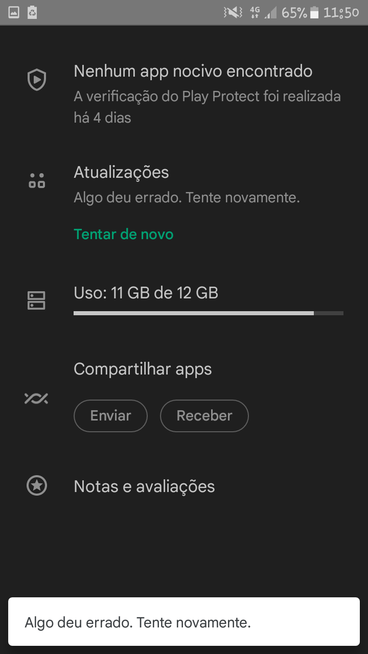 Não consigo instalar/atualiza apps e agora? - Comunidade Google Play