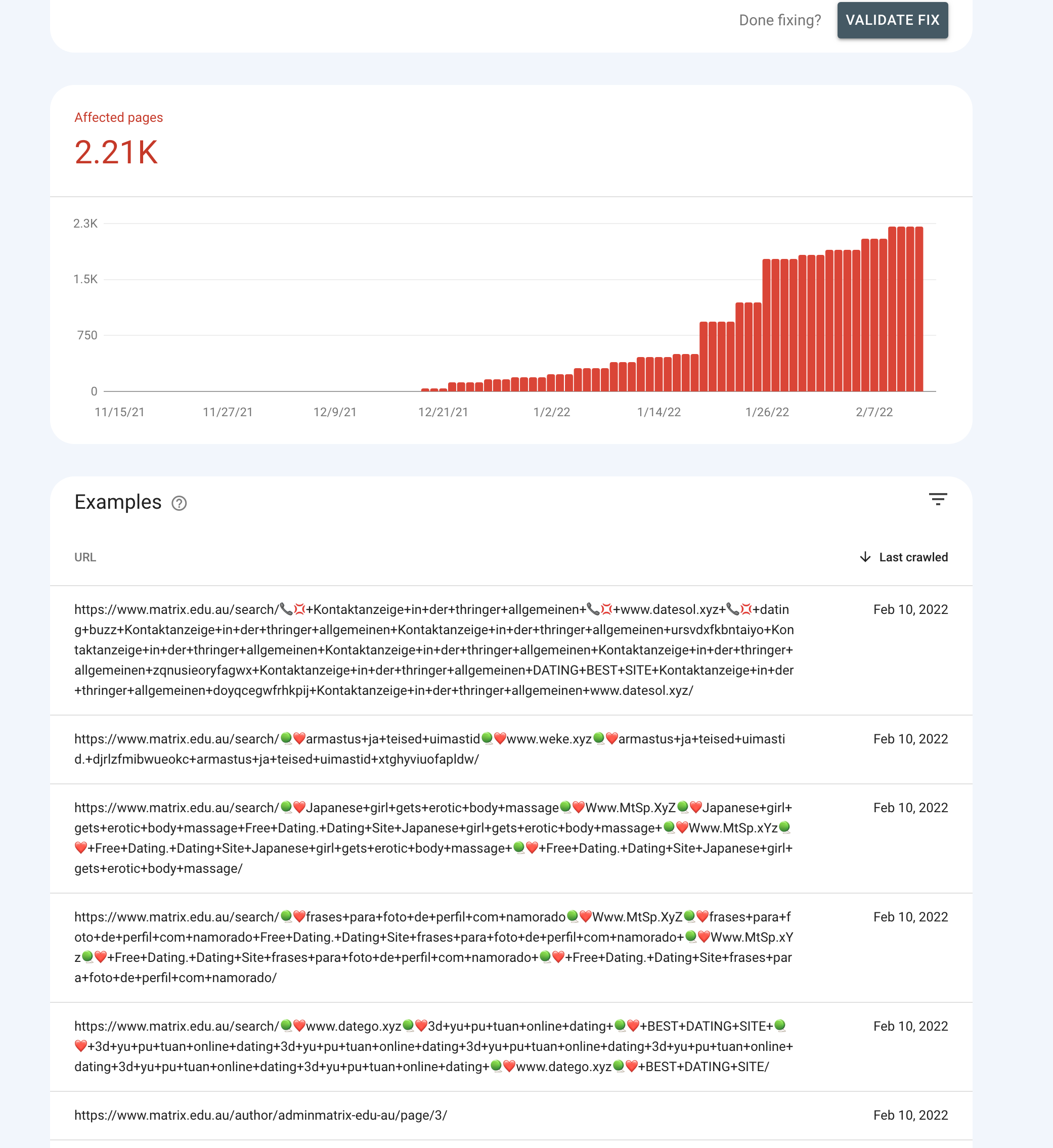 5xxx server error site search attack - Google Search Central Community