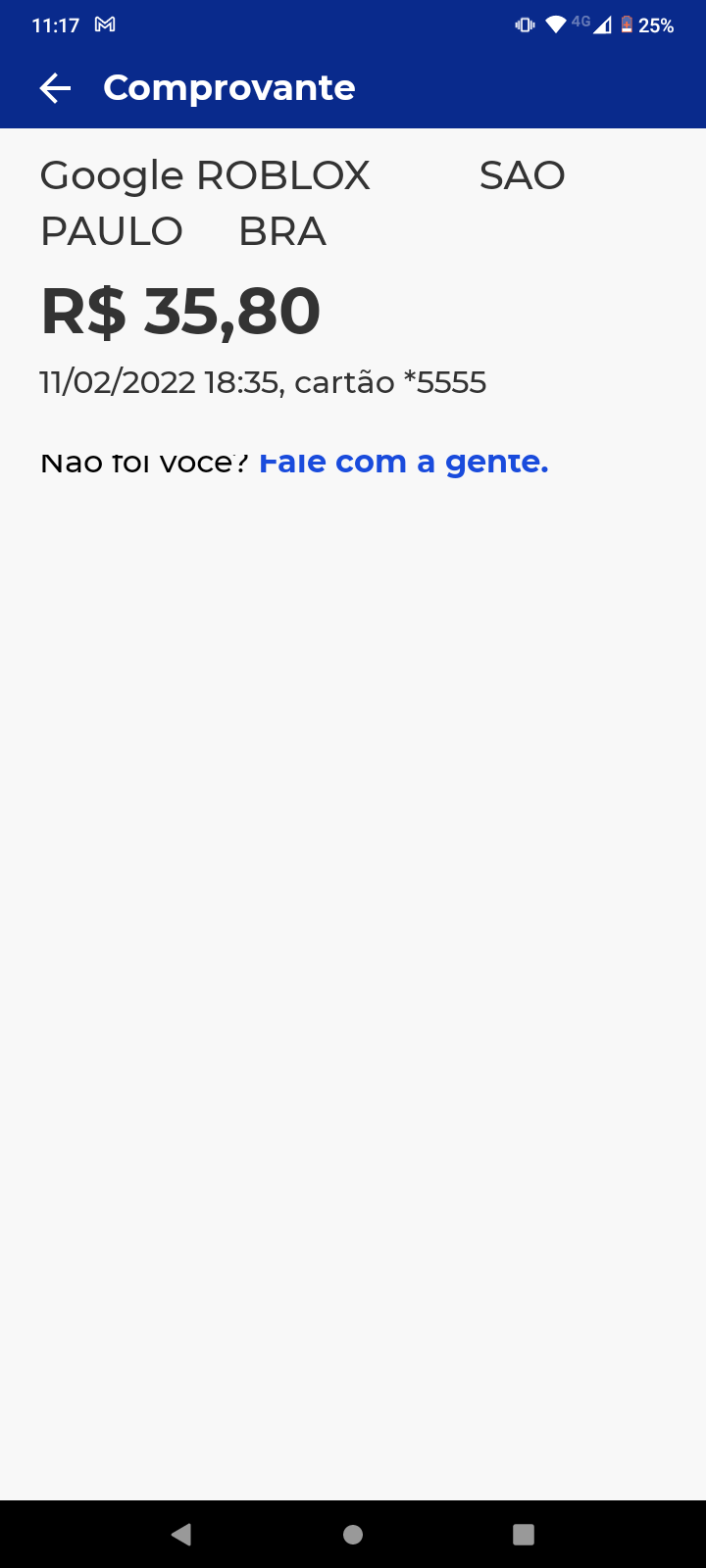 Fui cobrado por uma compra no Roblox e quero cancelar e receber reembolso -  Comunidade Google Play