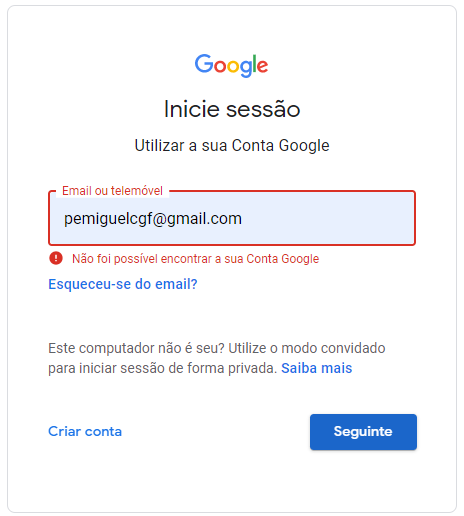 erro ao conectar a conta - Comunidade Google Play