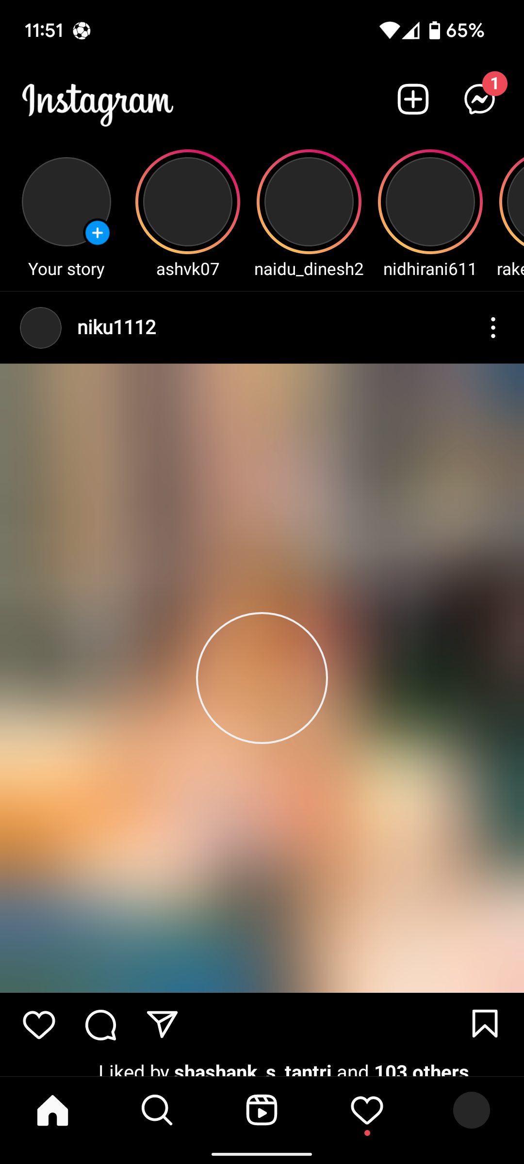 instagram loading circle