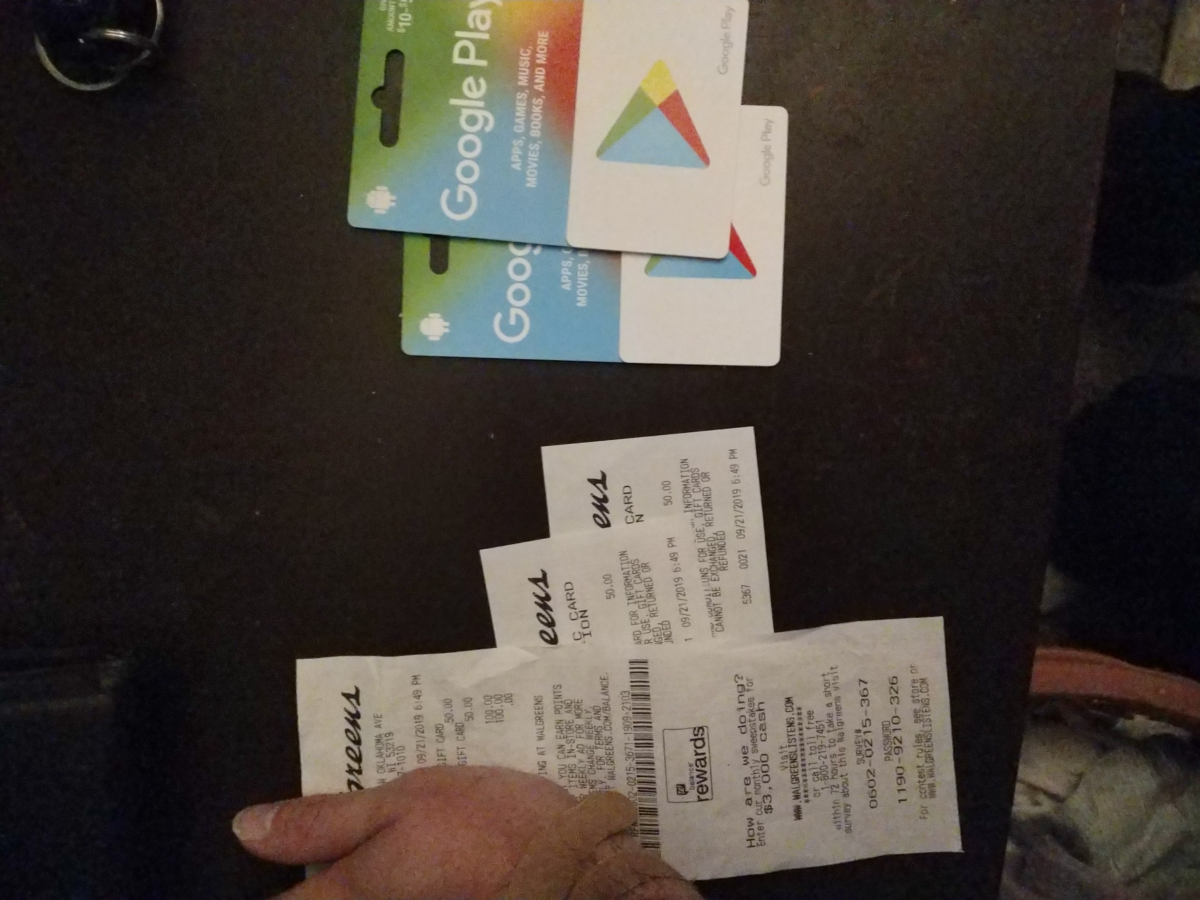 Google Play Gift Card Codes Unused 