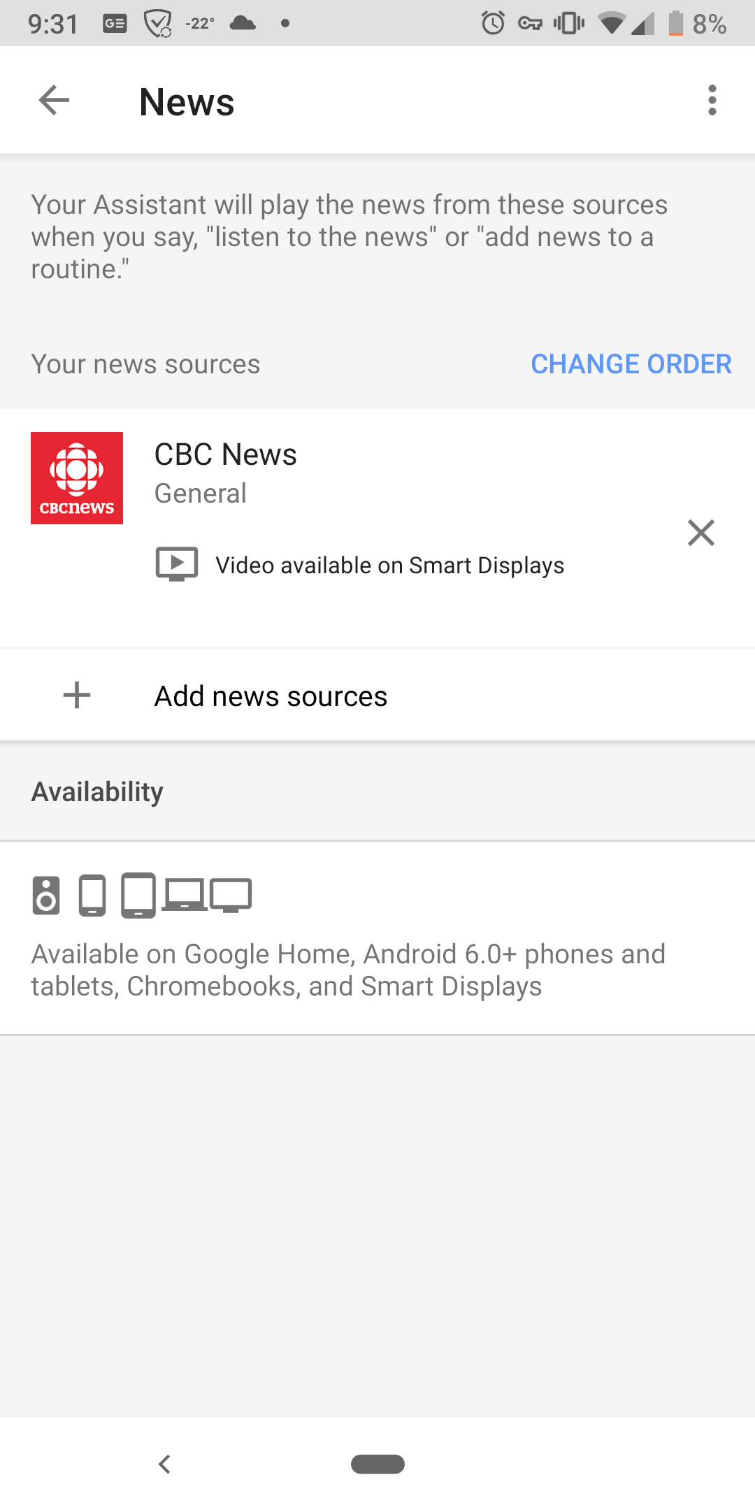 Google Home Hub In Canada News Results Are Not Yet