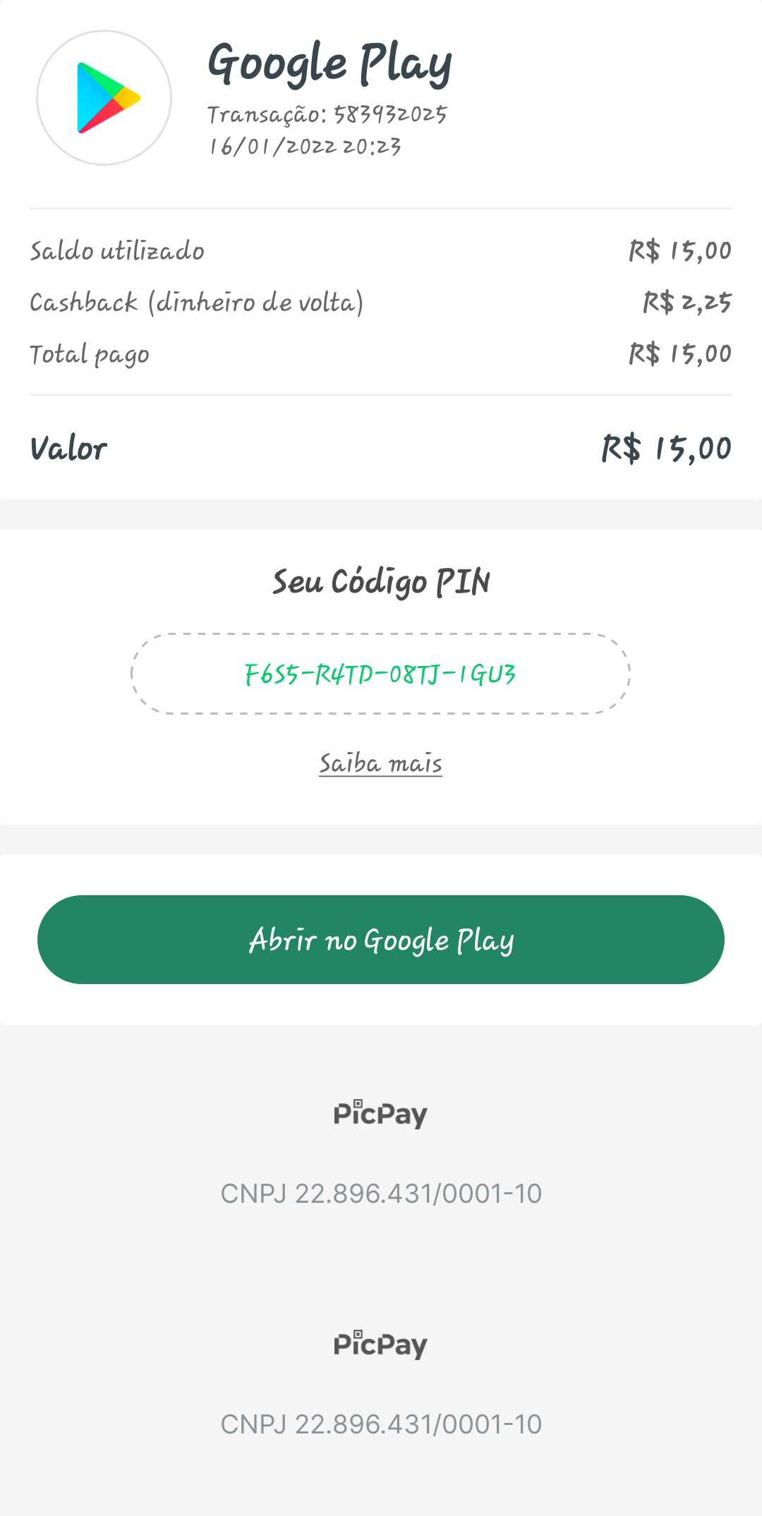 Resgatar código sem erro de código - Comunidade Google Play