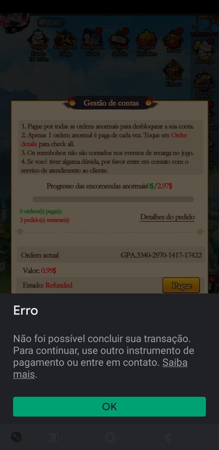 Não consigo fazer reembolso. - Comunidade Google Play