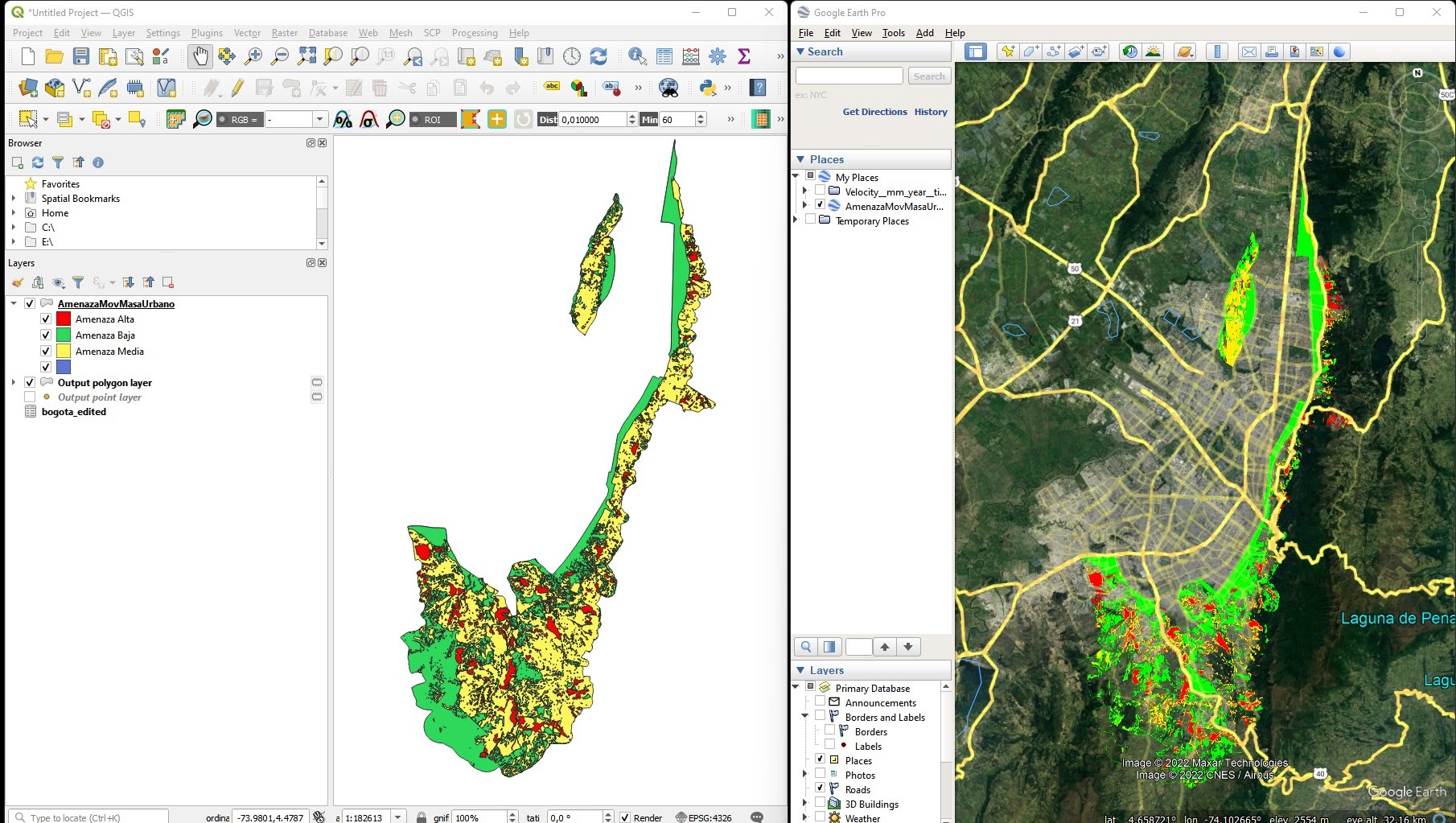 coordinate system - Why does Google Earth Pro project these shapefiles  correctly and QGIS does not? - Geographic Information Systems Stack Exchange