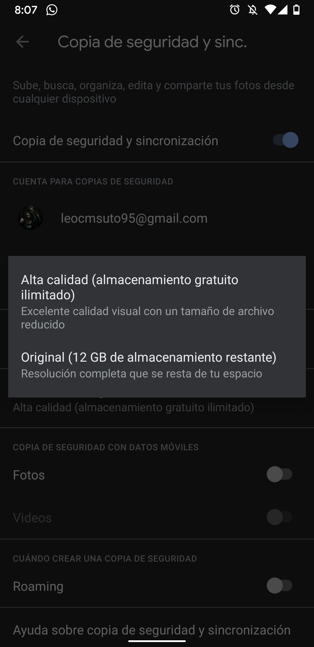 Almacenamiento ilimitado de fotos de alta calidad en Google Fotos