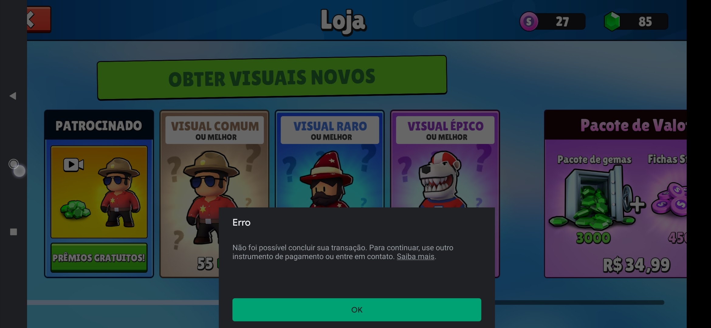 Problema com o pagamento no jogo - Comunidade Google Play