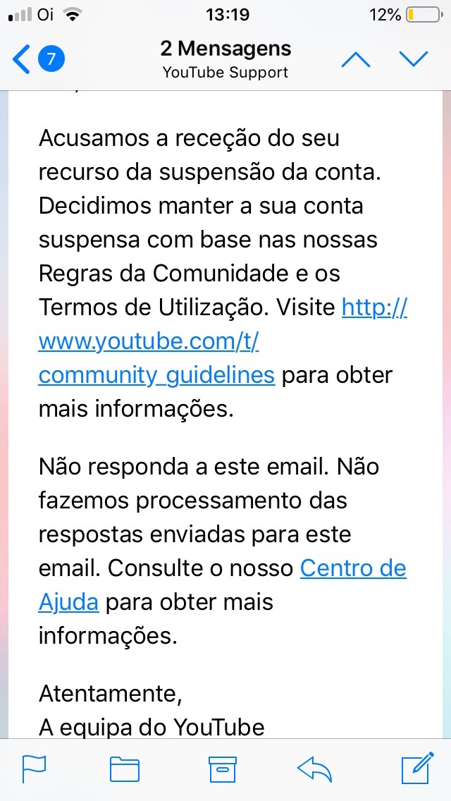 Conta banida injustamente, após se hackeada e postarem vídeos de