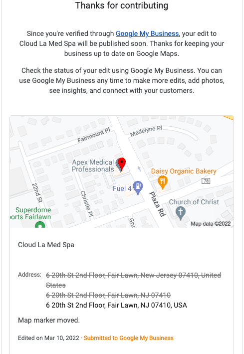 Opening a new restaurant in a newly developed stripmall and the address on  maps is incorrect. help! - Google Business Profile Community