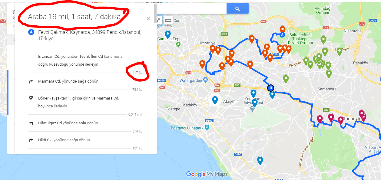 Uzunluk Mesafesi Mil Olarak Gosteriyor Google Haritalar Toplulugu