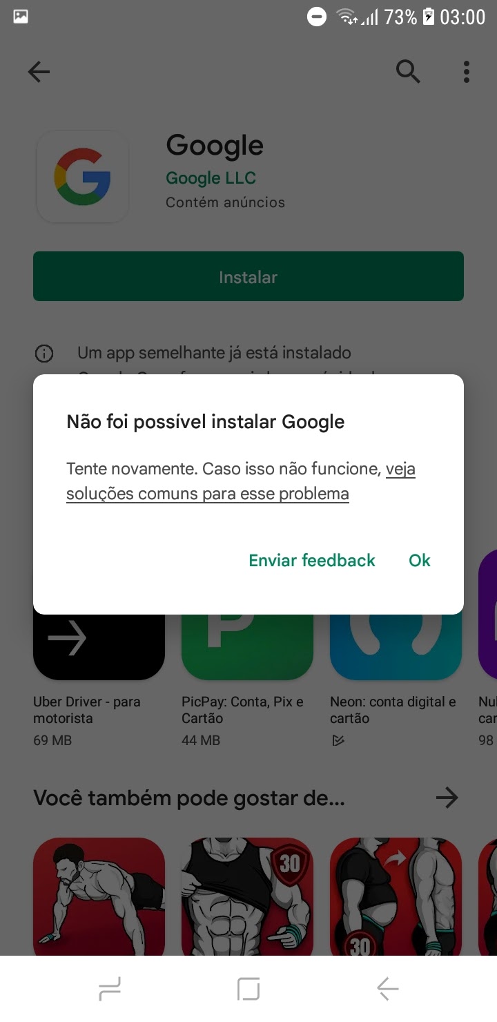 Por que não consigo instalar o app GOOGLE no Samsung J4 Core?? - Comunidade Google  Play