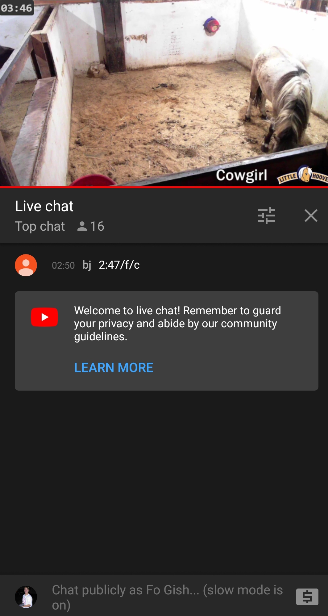 Disable live chat youtube