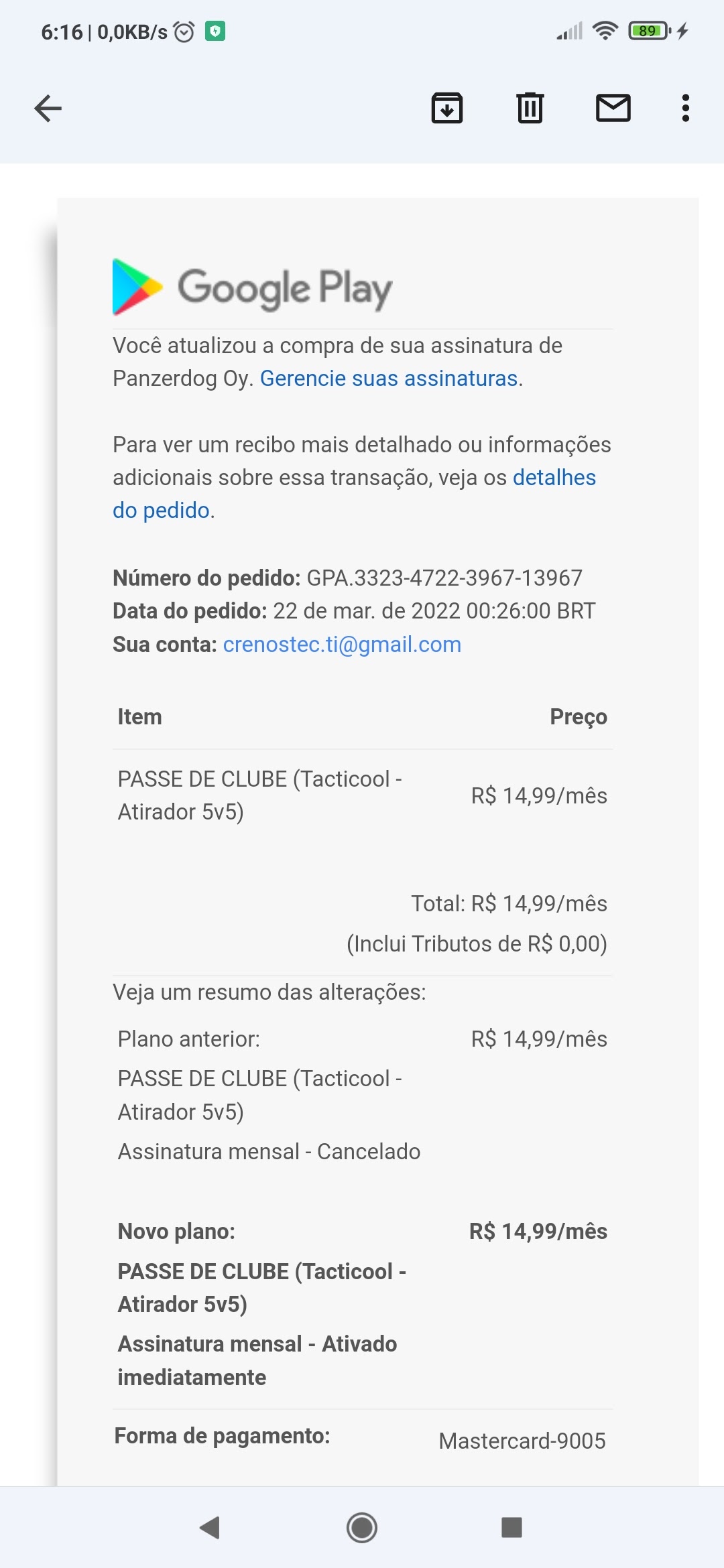 Cancelamento de assinatura - Comunidade Google Play