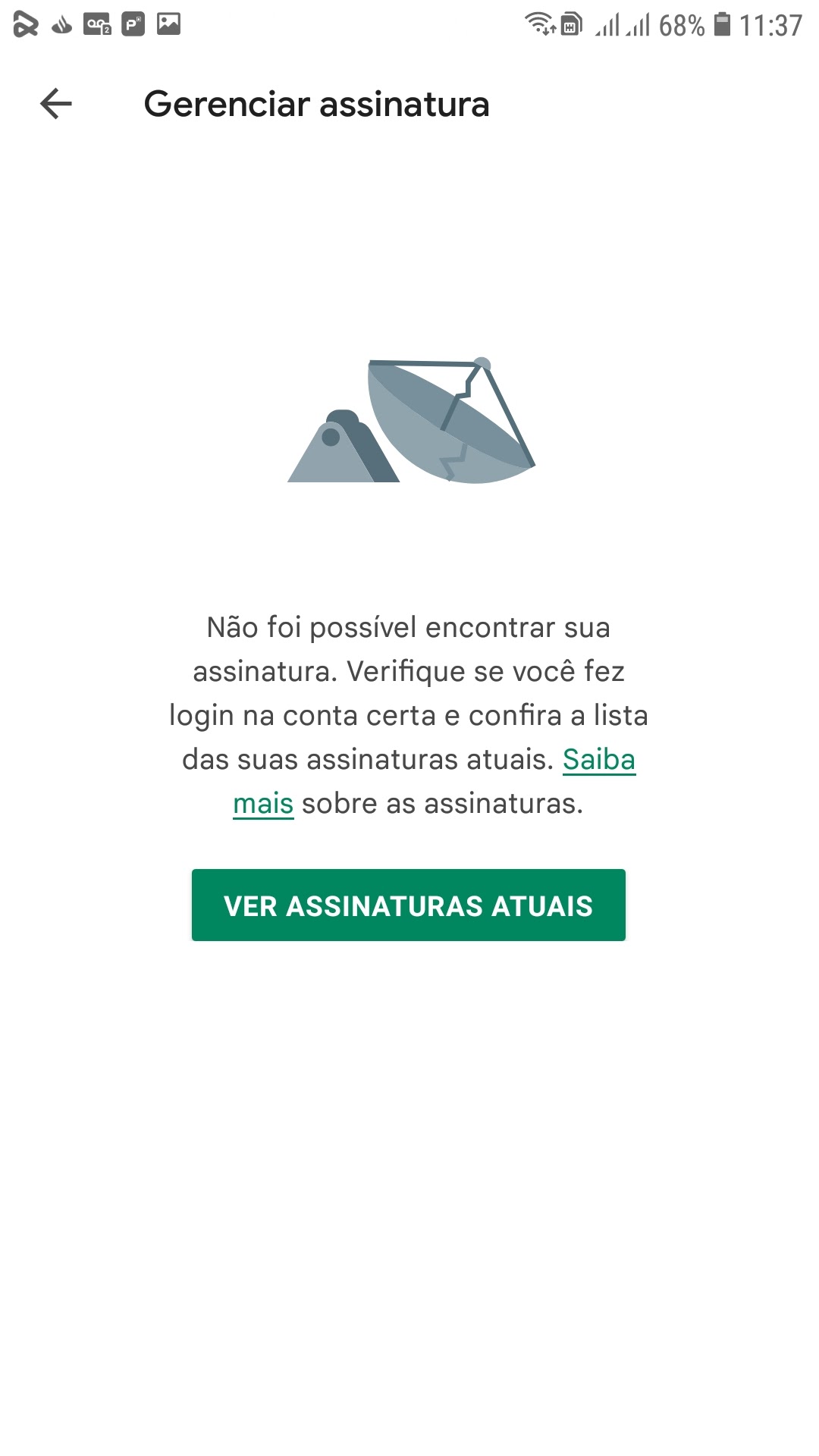 Fiz um pagamento pra minha assinatura mais não está constando. - Comunidade  Google Play