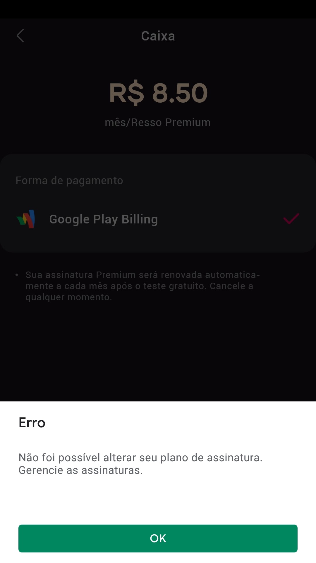 Cancelamento de assinatura - Comunidade Google Play