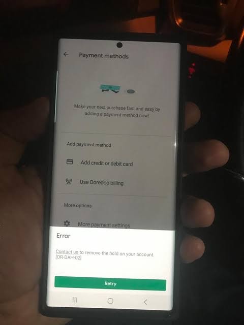 How do I remove a hold from my card?