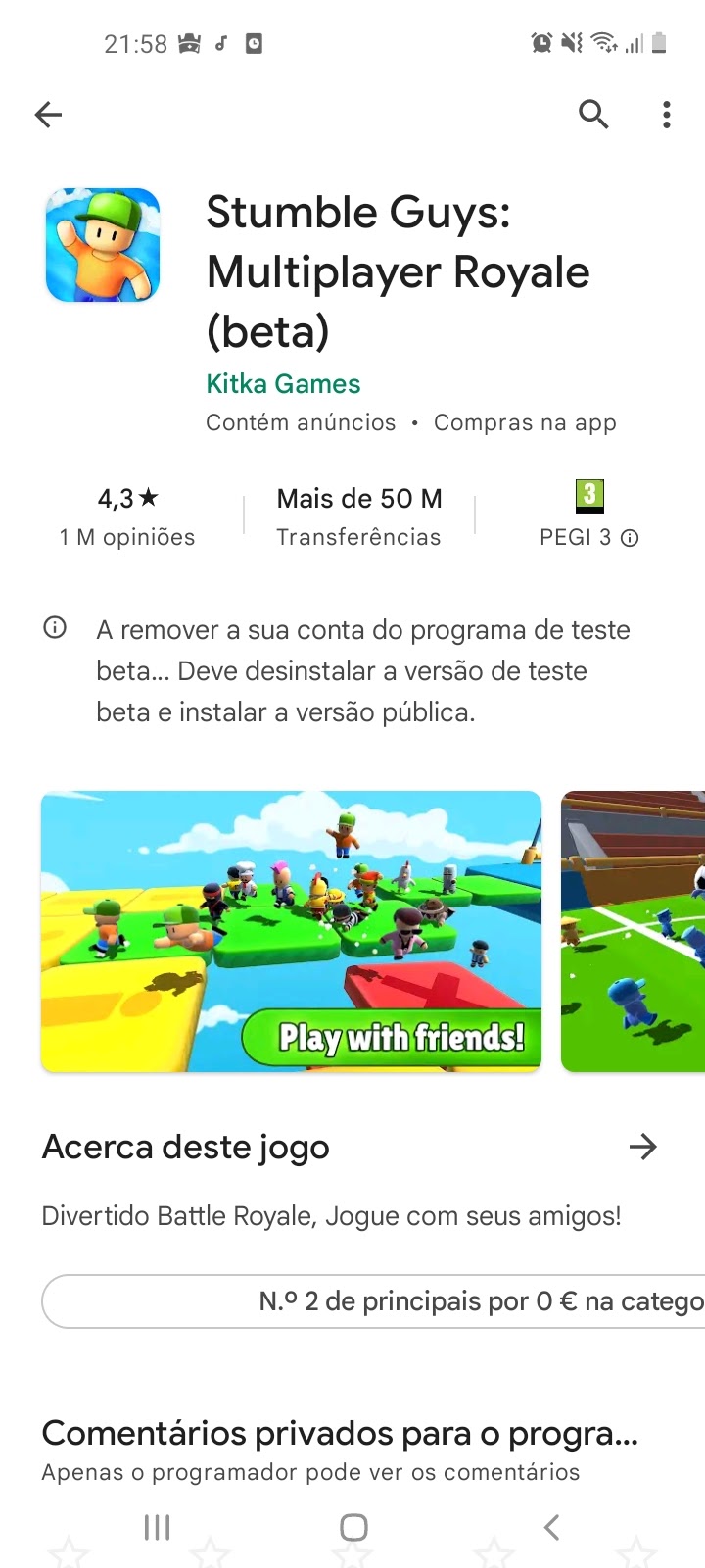 Stumble Guys > Conta de stumble guys antiga não jogo mais