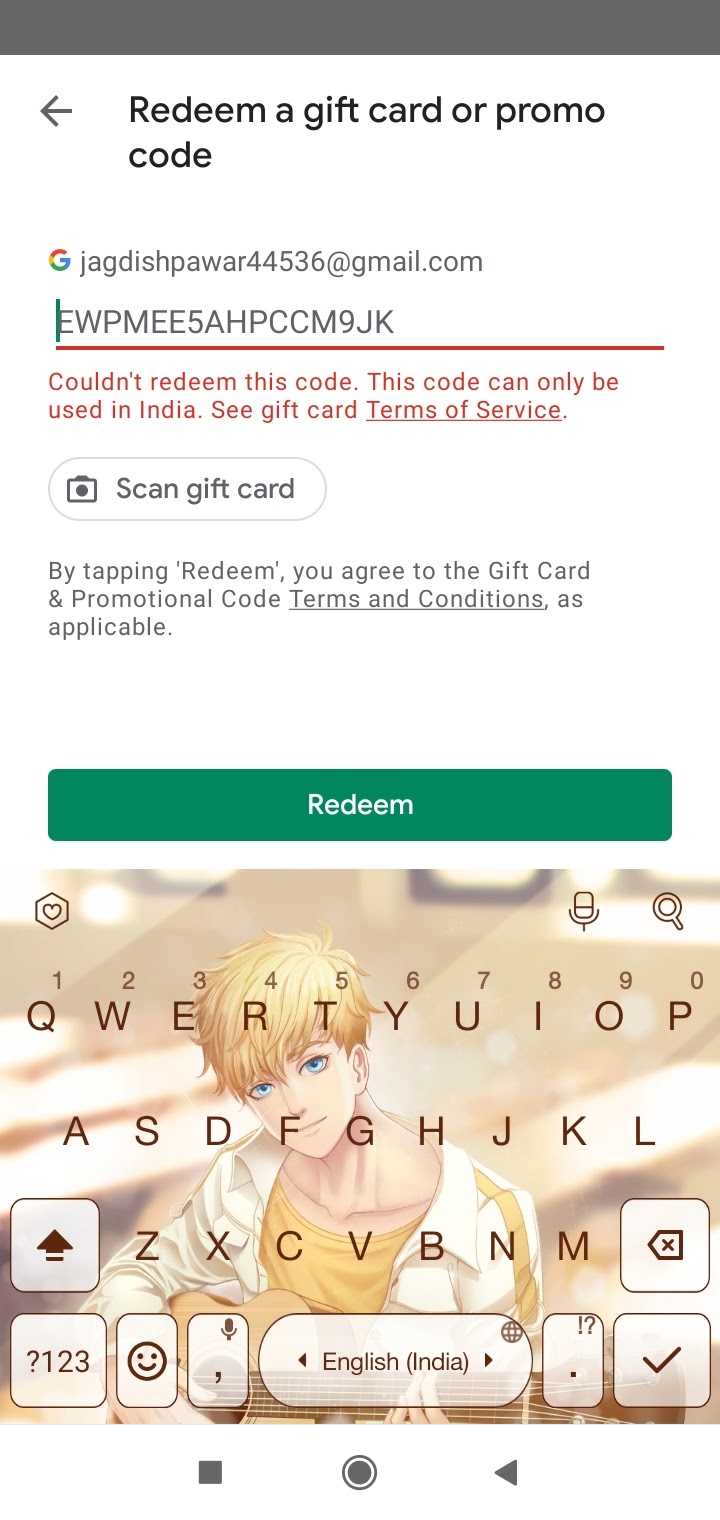 We need more information reedem your gift card - Google Play Community