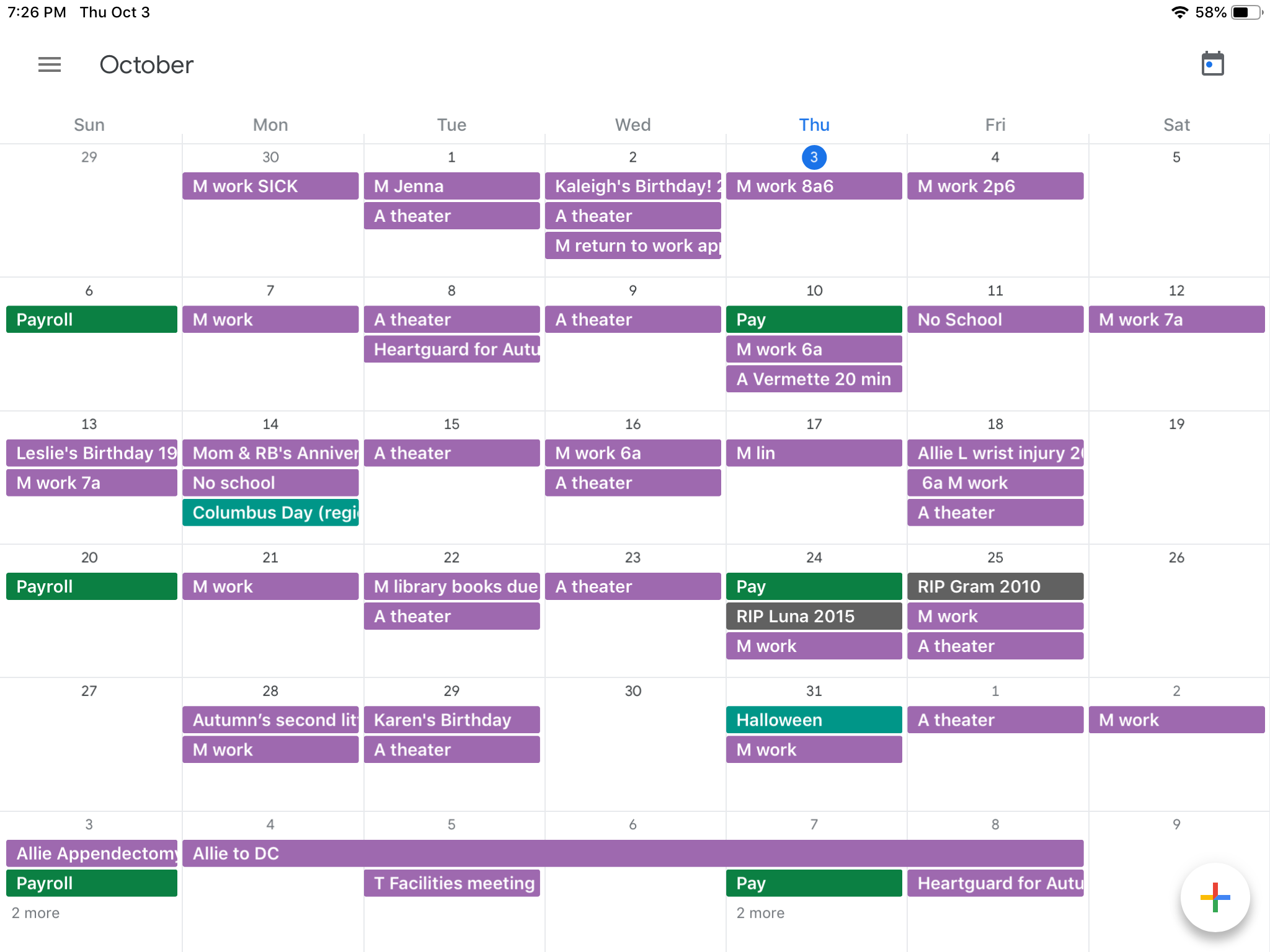Specific appointment times not showing on month view Calendar Community