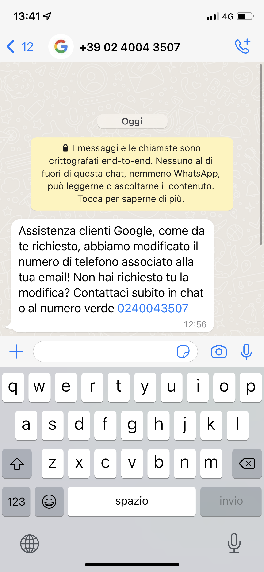 Assistenza clienti : numero di telefono, chat e email