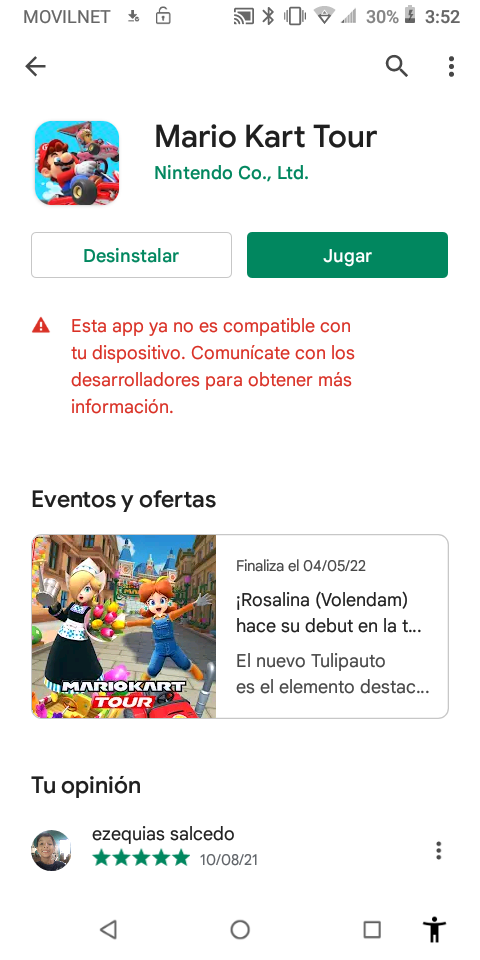 Mario Kart Tour tu dispositivo no es compatible con esta versión