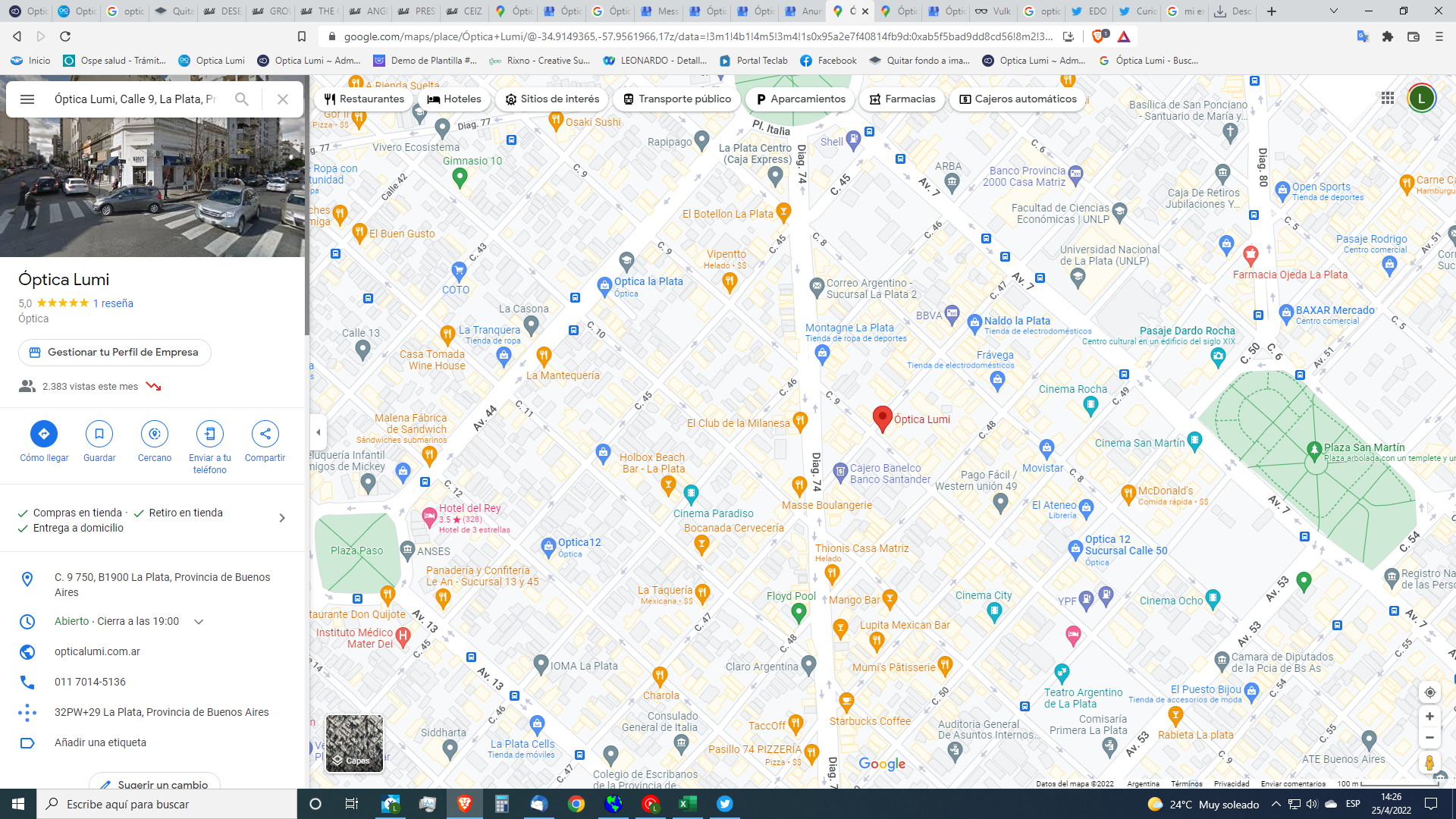 Hola buenas tardes Equipo de Google. Mi empresa de una sucursal no aparece  en google maps - Comunidad de Perfil de Empresa en Google