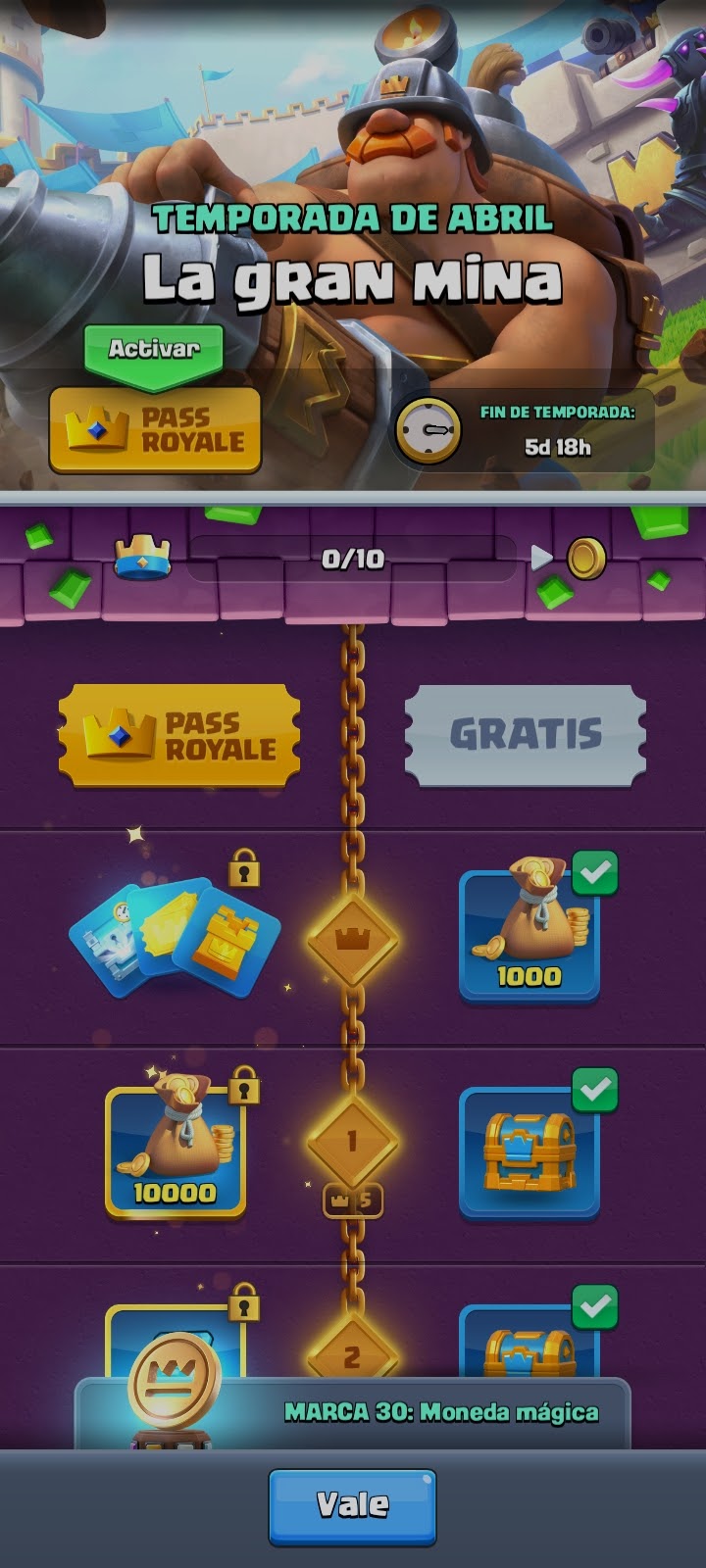 Cómo reembolsar el pass Royale?