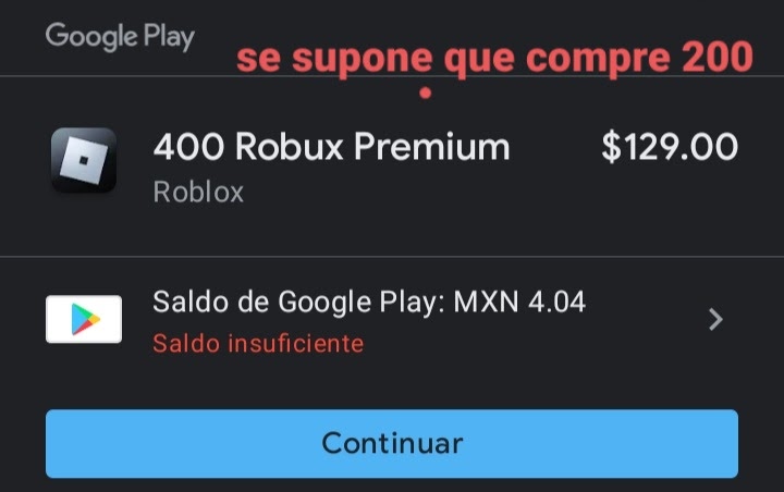 Erro ao comprar robux - Comunidade Google Play