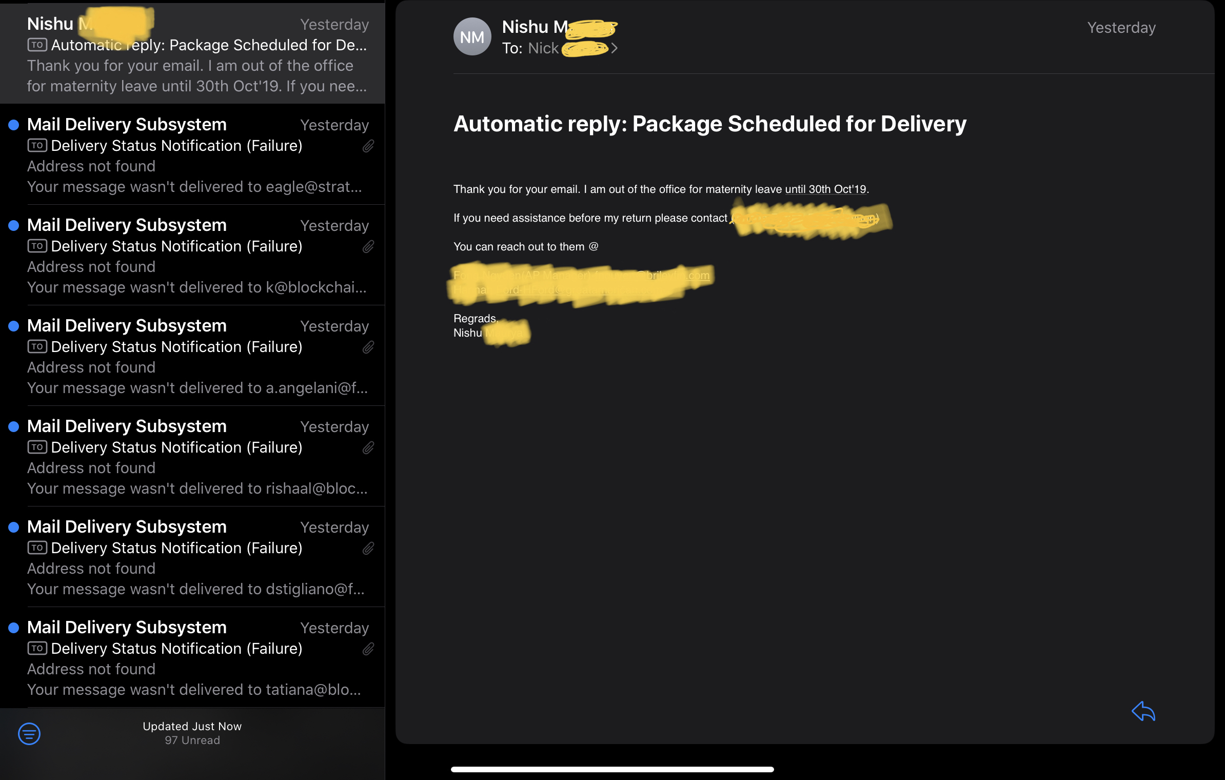 Received around 200 “Delivery Status Notification (Failure)” emails for ...