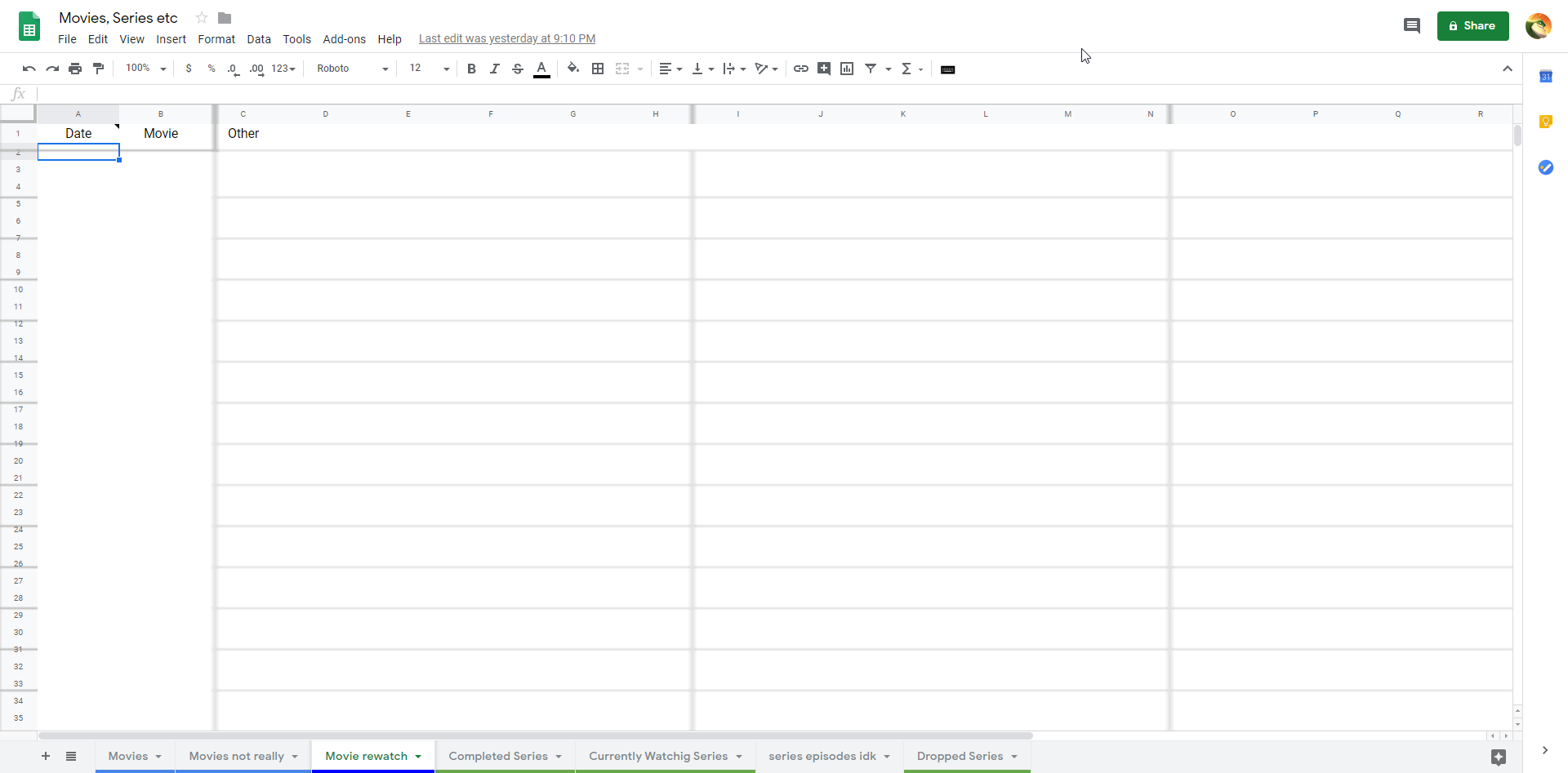 Change Google Sheets Background Color