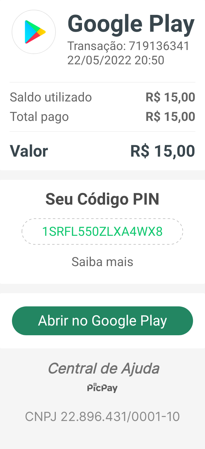 Como faço para pedir reembolso de uma compra que foi cancelada mais foi  descontada da minha conta - Comunidade Google Play