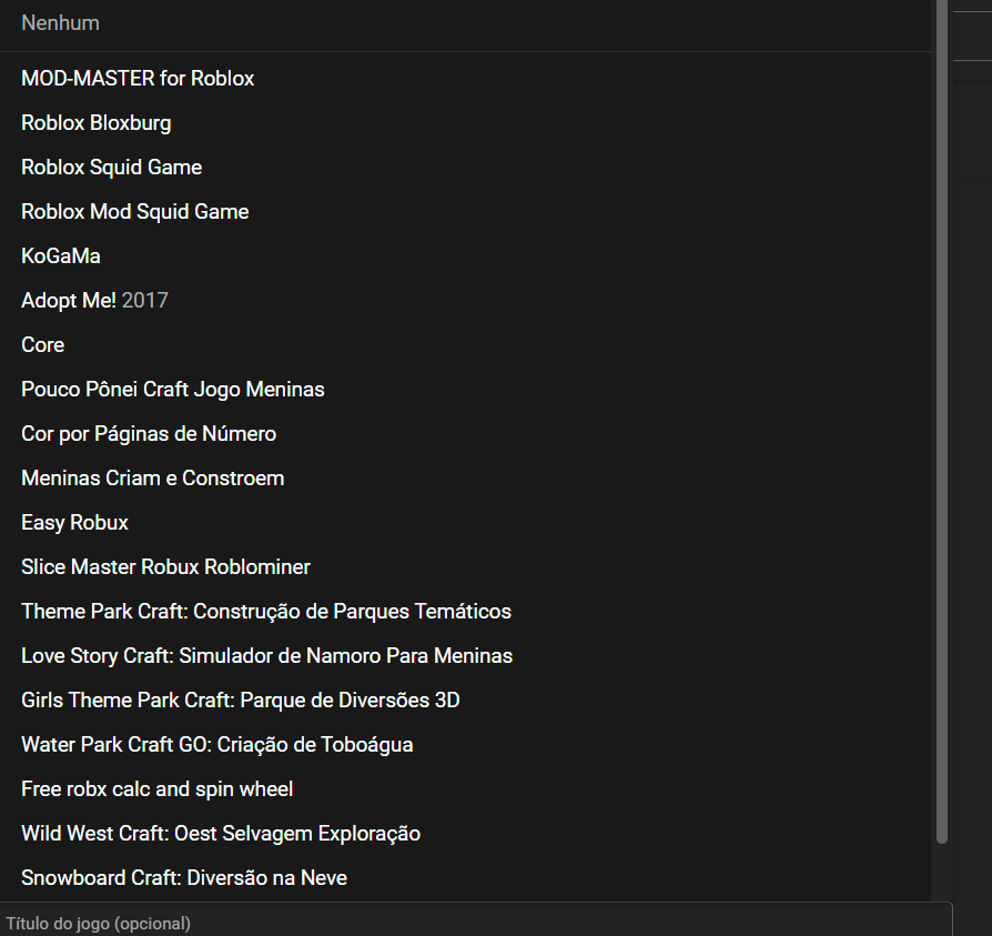 Gostaria de Saber porque na Categoria Jogos o Titulo do Jogo Roblox não  aparece mais ele sumiu - Comunidade