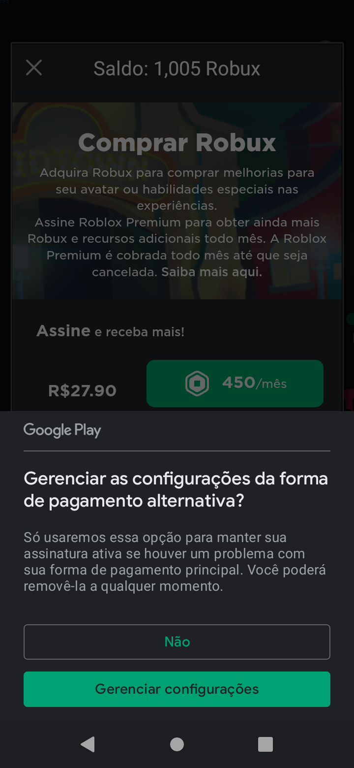 Como corrigir esta compra não foi concluída no Roblox